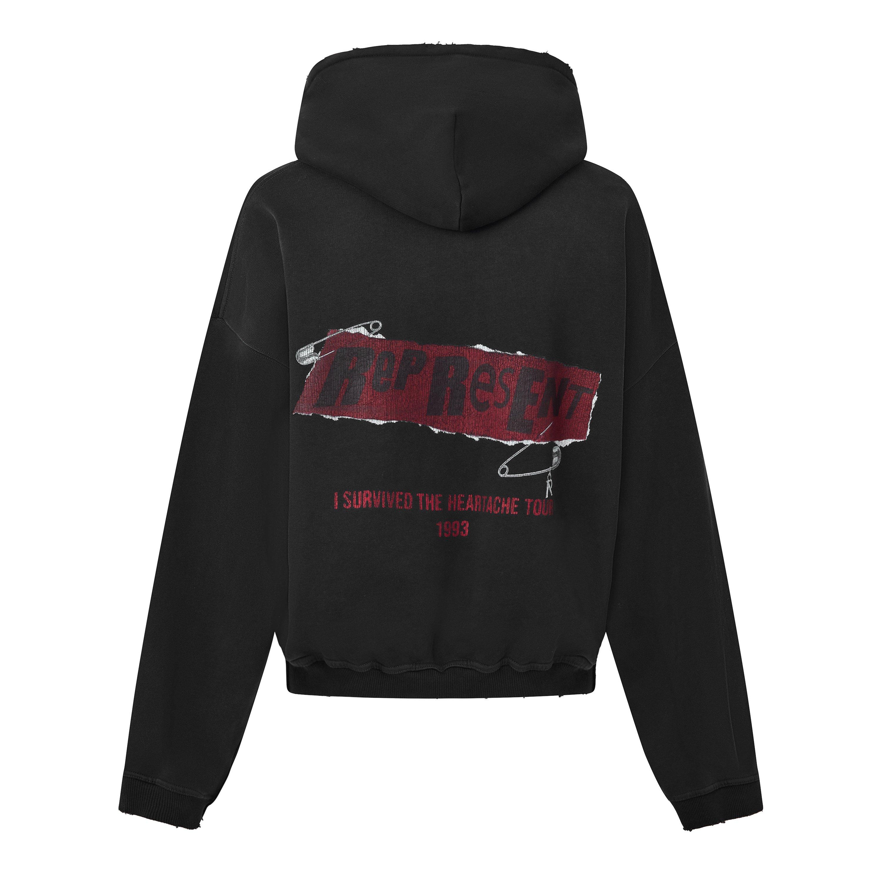 Vintage Black - Represent - Men's Ransom Over the Head Cotton Oversized-Fit Hoodie - 2