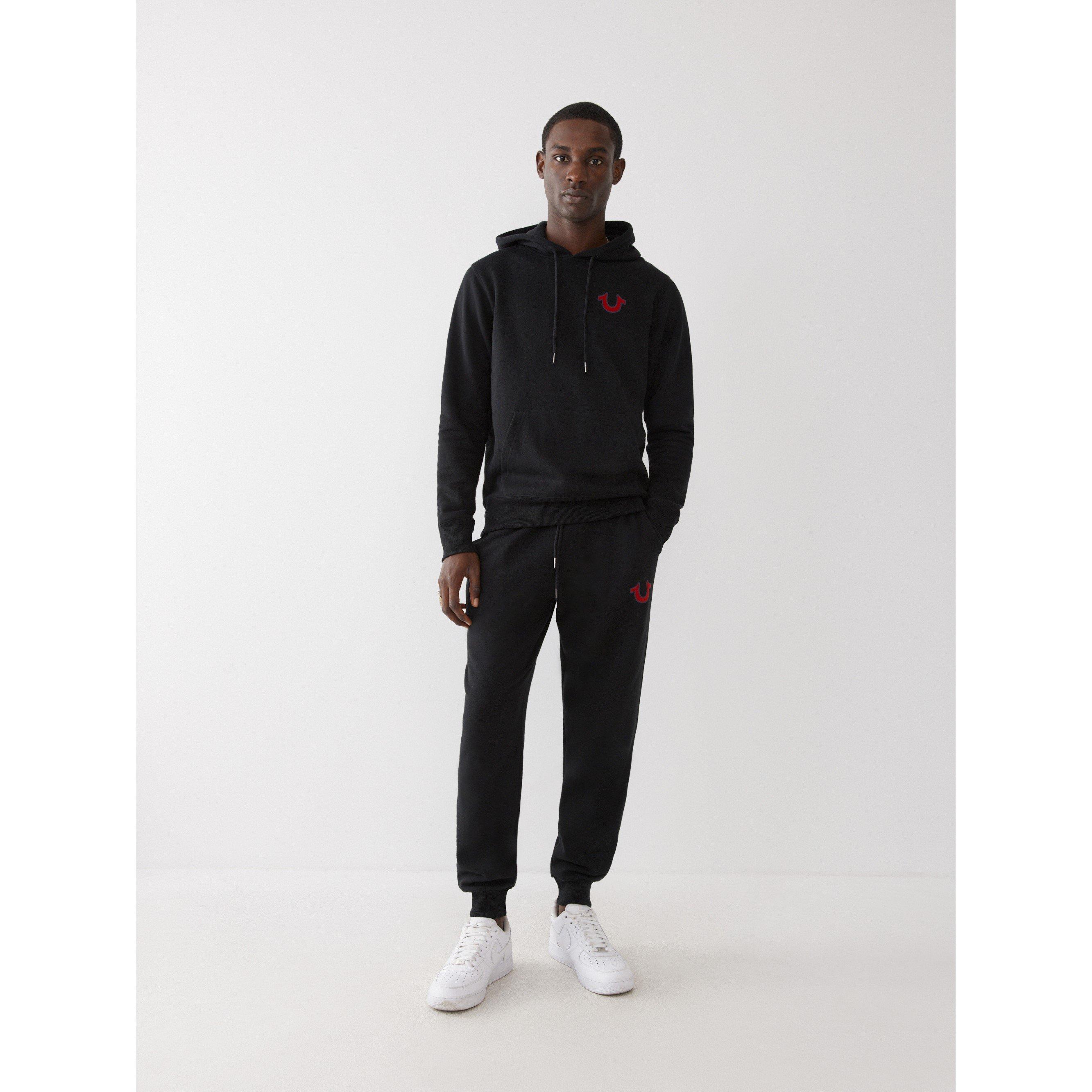 Black - True Religion - Men's Buddha Overhead Hoodie - 1