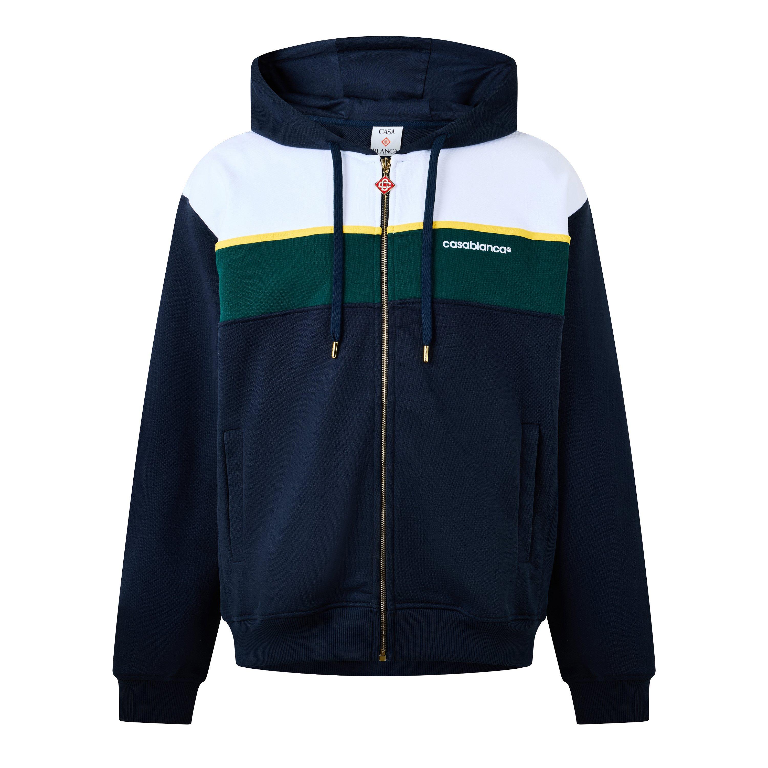 Navy/Green - Casablanca - Casa Panelled Zip Hd Sn64 - 1