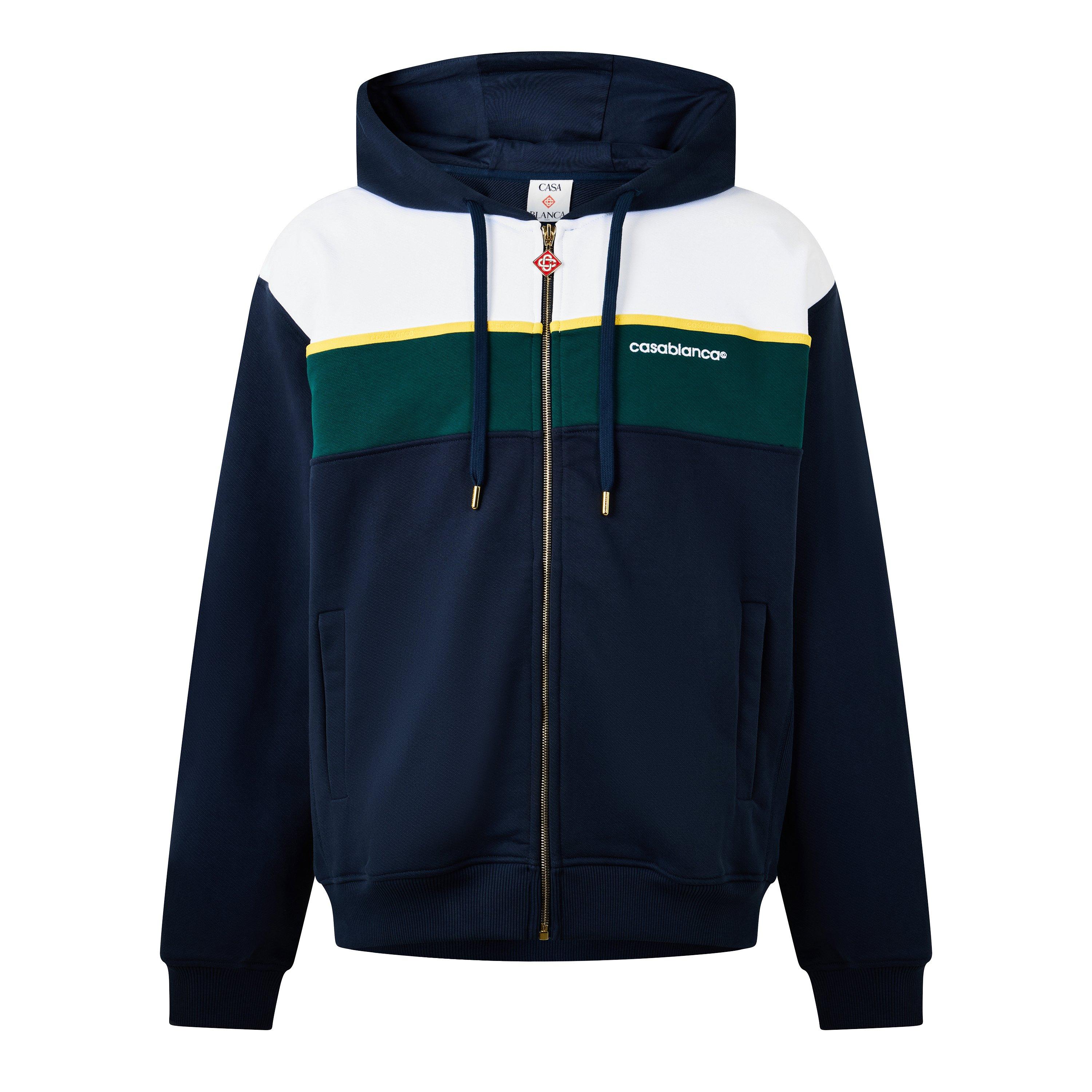 Navy/Green - Casablanca - Casa Panelled Zip Hd Sn64 - 1
