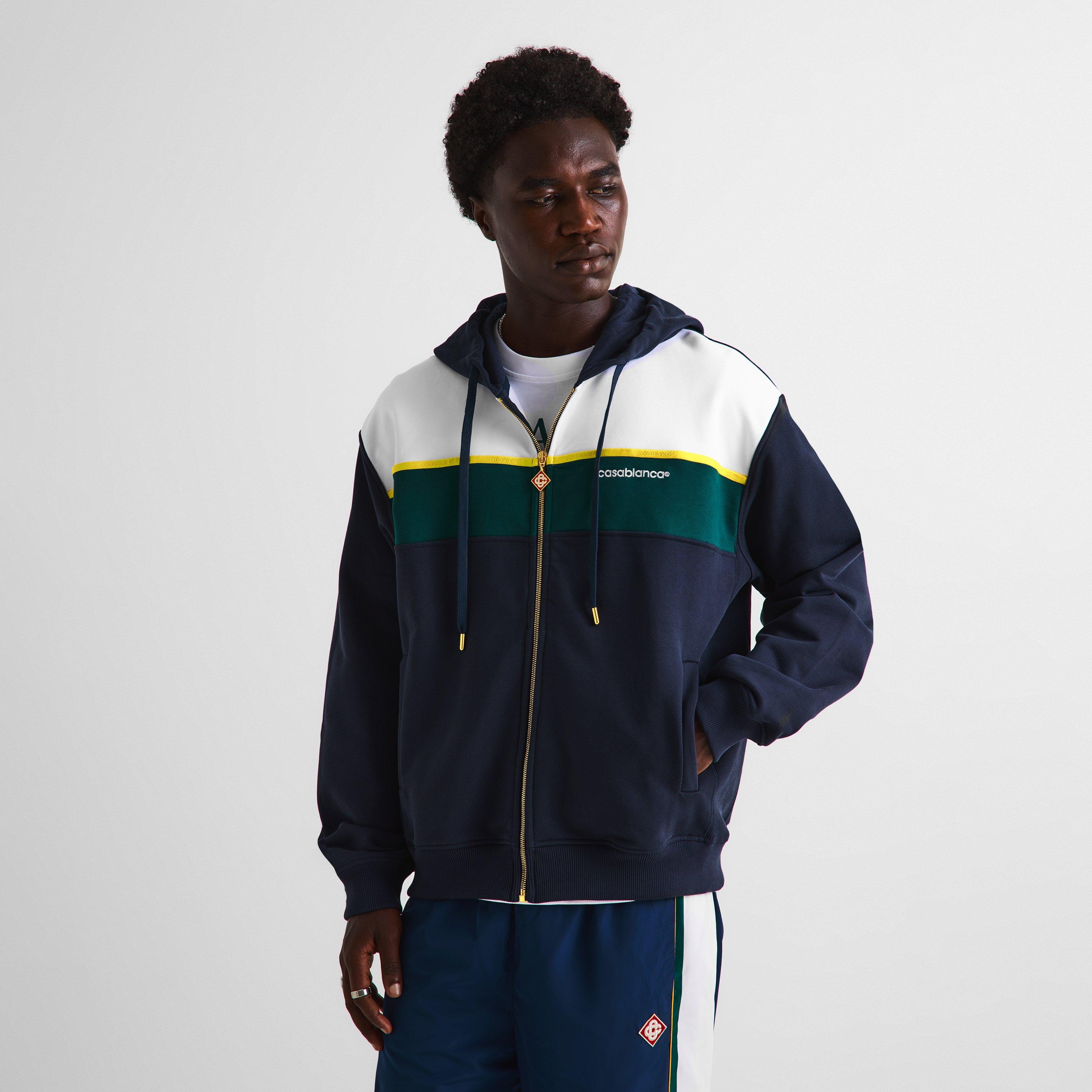 Navy/Green - Casablanca - Casa Panelled Zip Hd Sn64 - 3