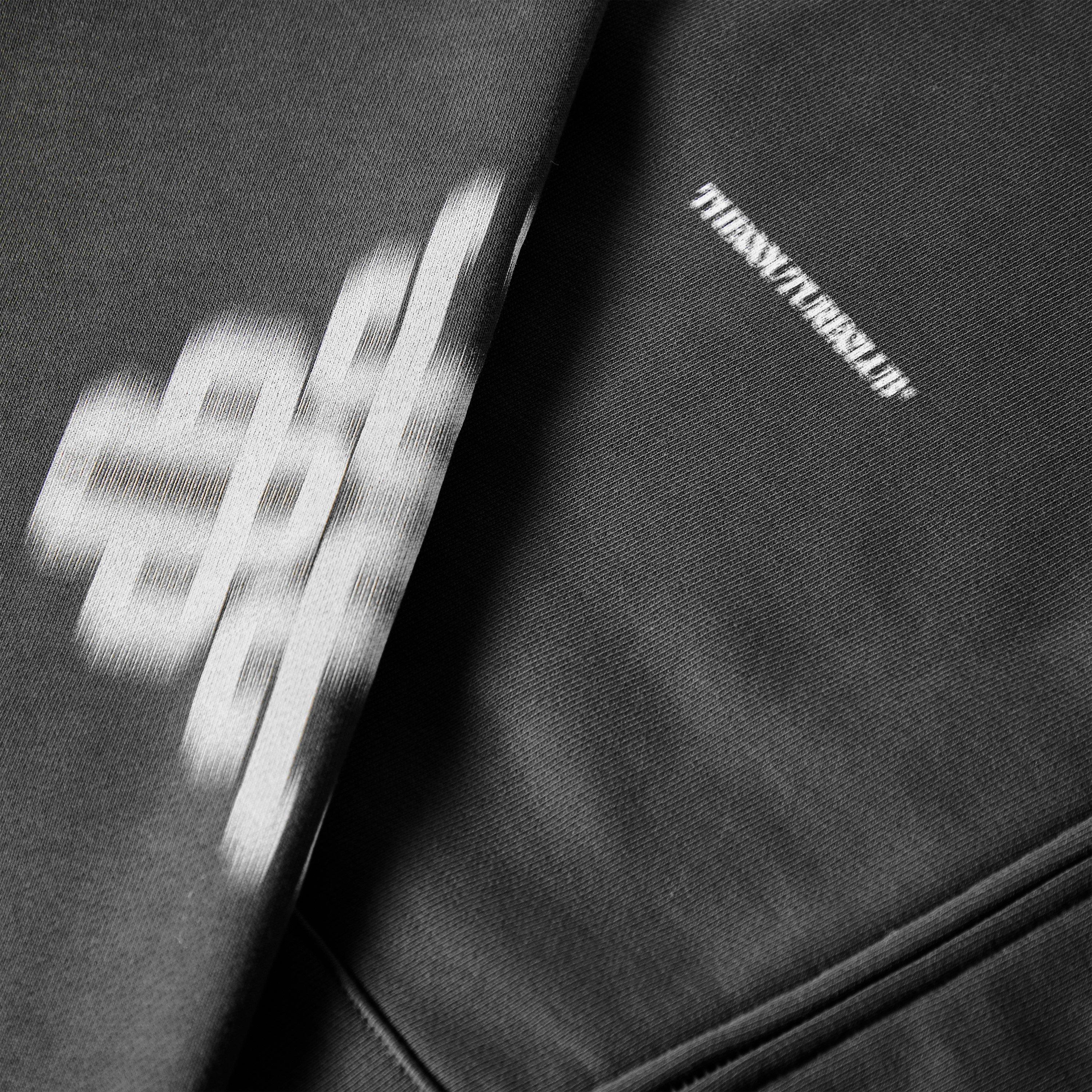 Charcoal/White - The Couture Club - Men's Blurred Zip Hoodie - 5