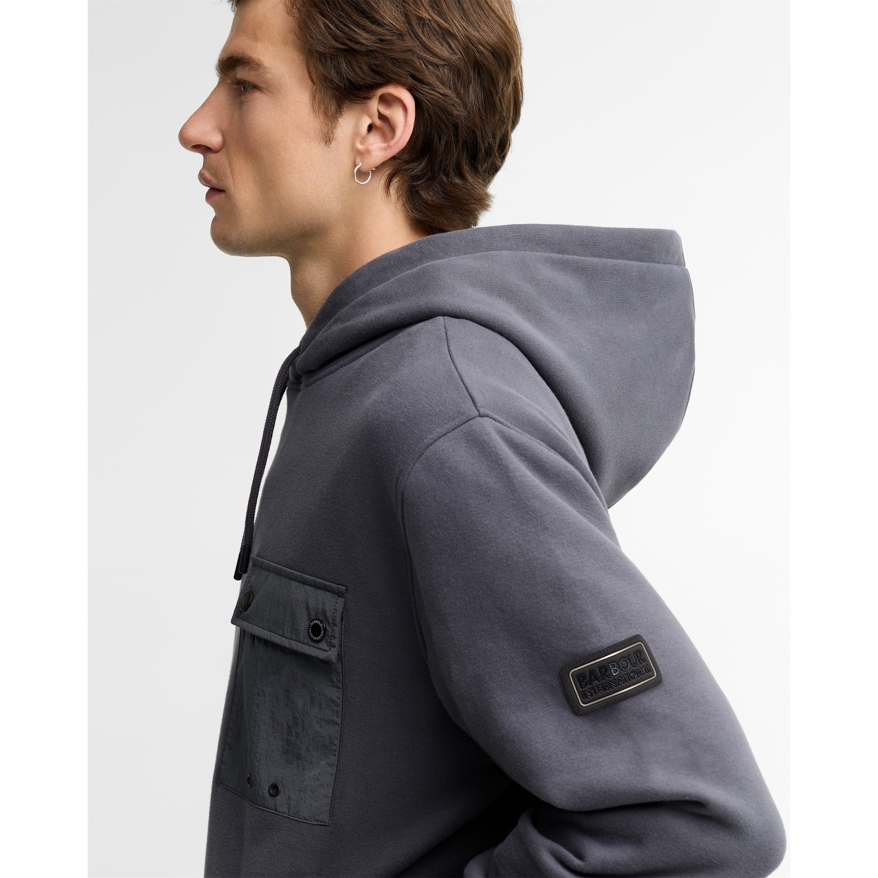 Asphalt GY75 - Barbour International - B.Int Inline Hoodie Sn64 - 5