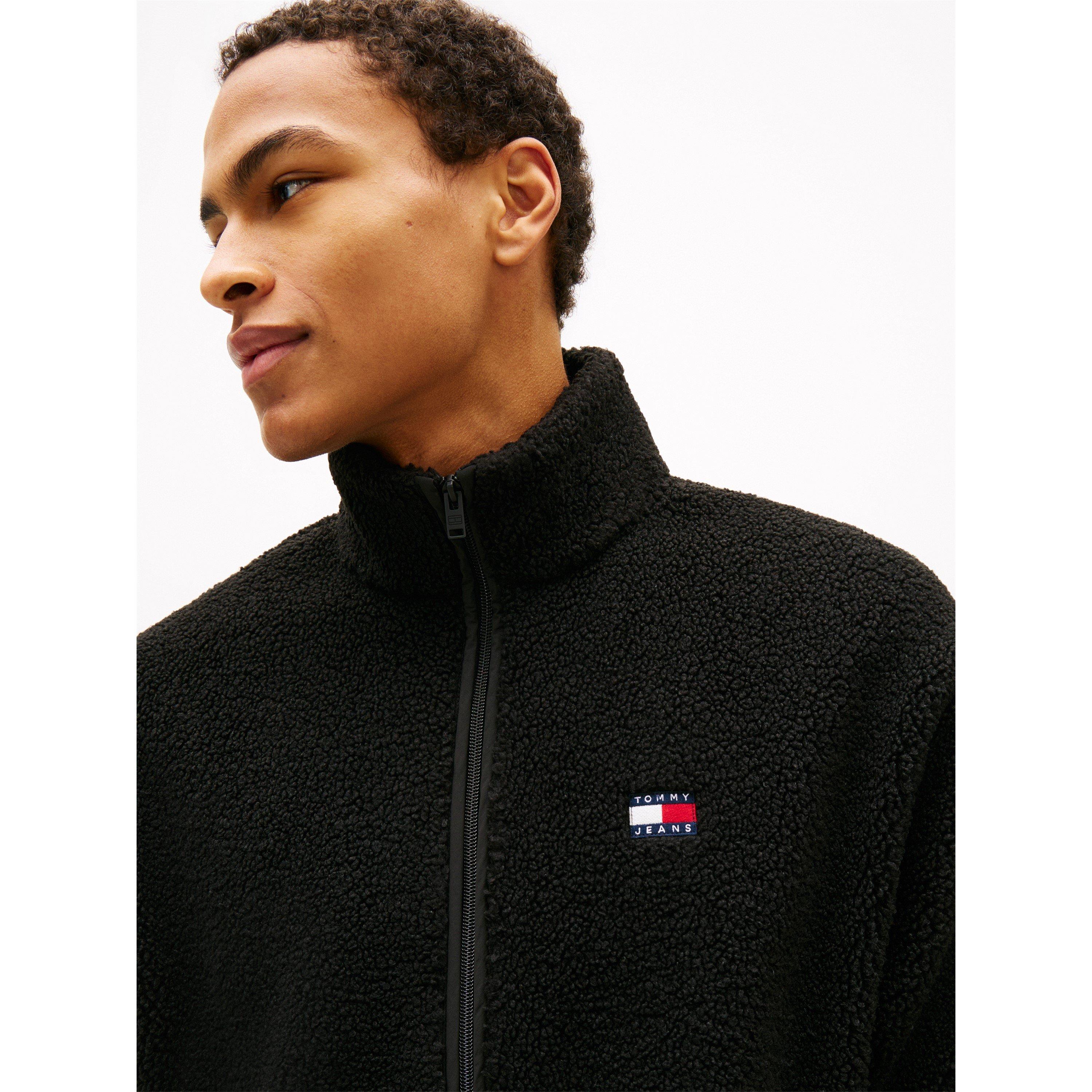 Black - Tommy Jeans - Men's Badge Teddy Fleece Relaxed-Fit Zip Hoodie - 4