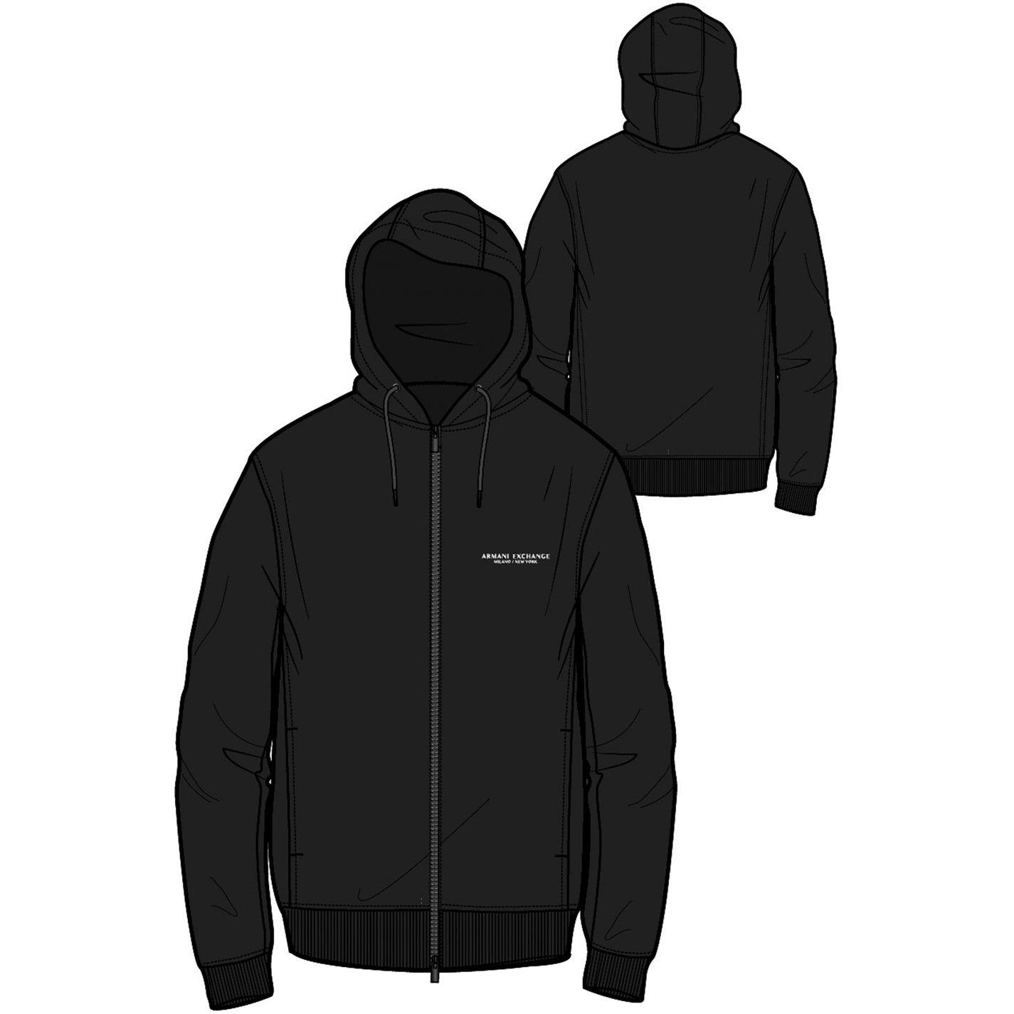 Zwart 1200 - Armani Exchange - Felpa Hoodie - 6