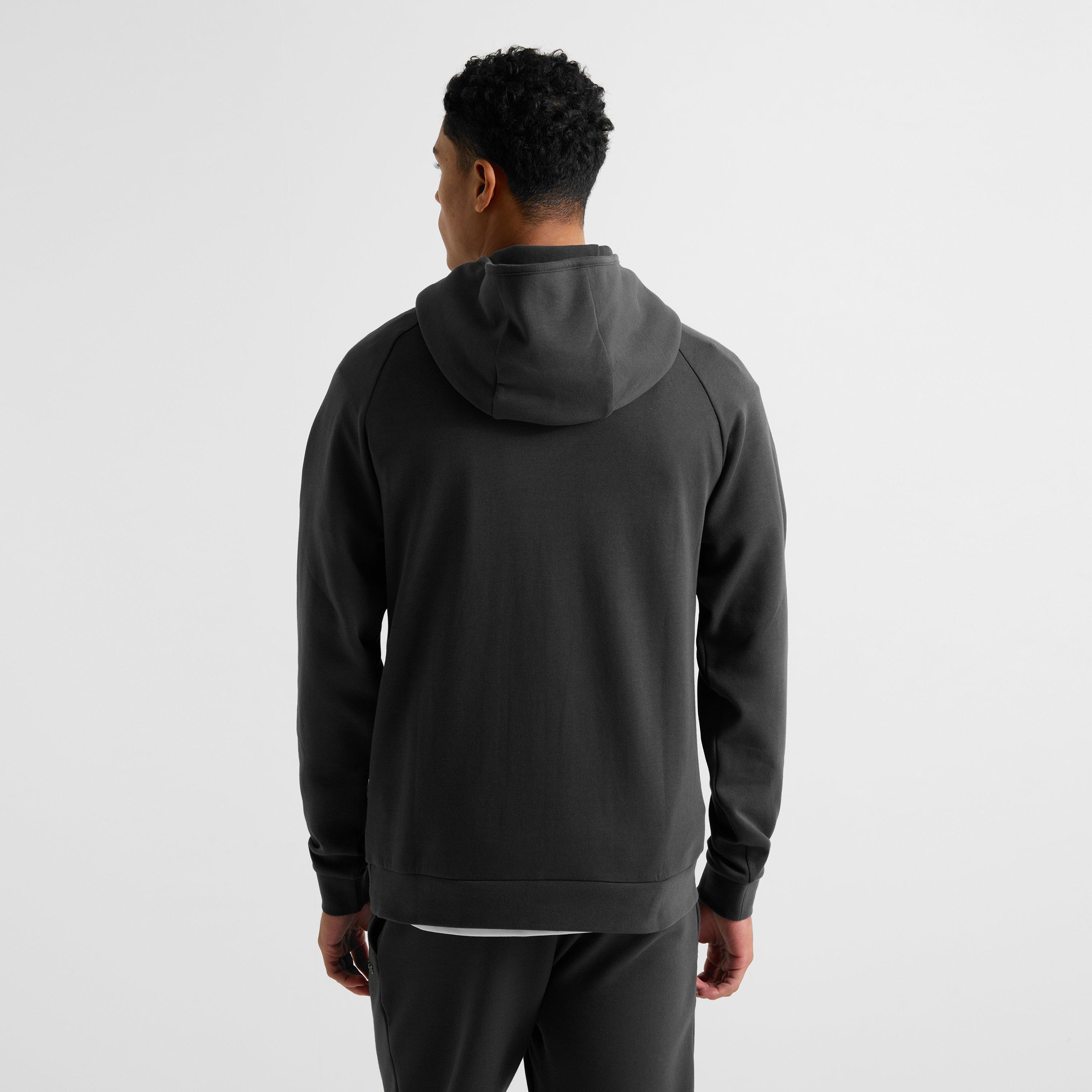 Charcoal - Boss - Mens BOSS BODYWEAR Over The Head Hoodie with Metal Logo (Essense) - 4