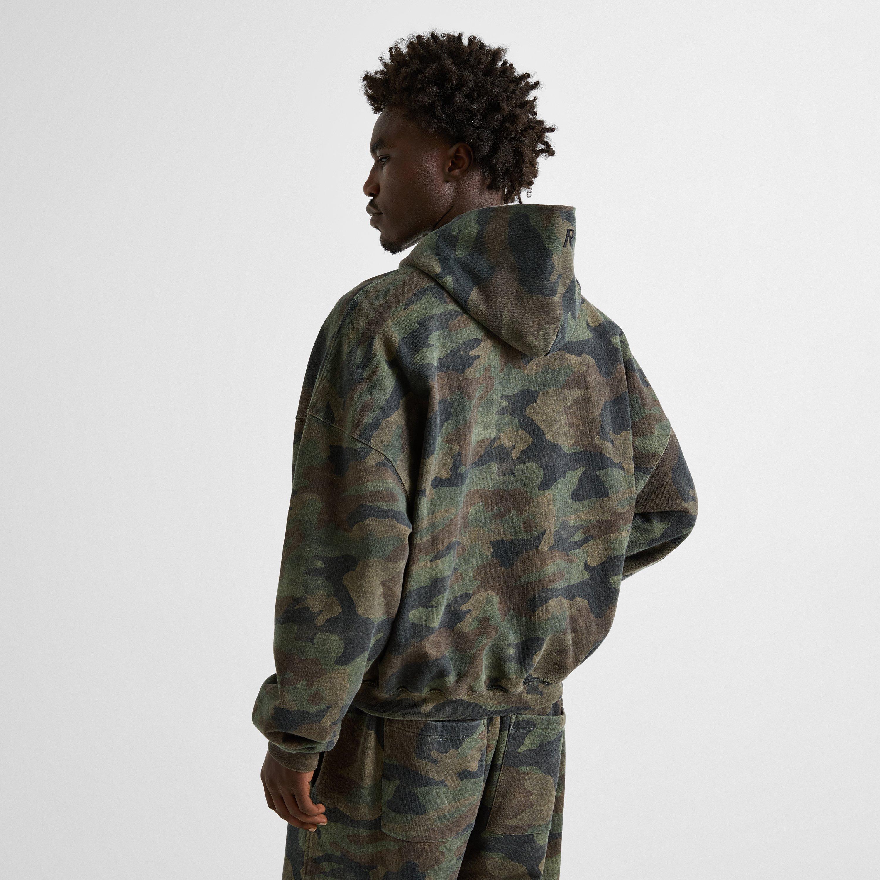 Flame Camo - Represent - Men's Initial Oversized Over the Head Cotton Camo Hoodie - 4