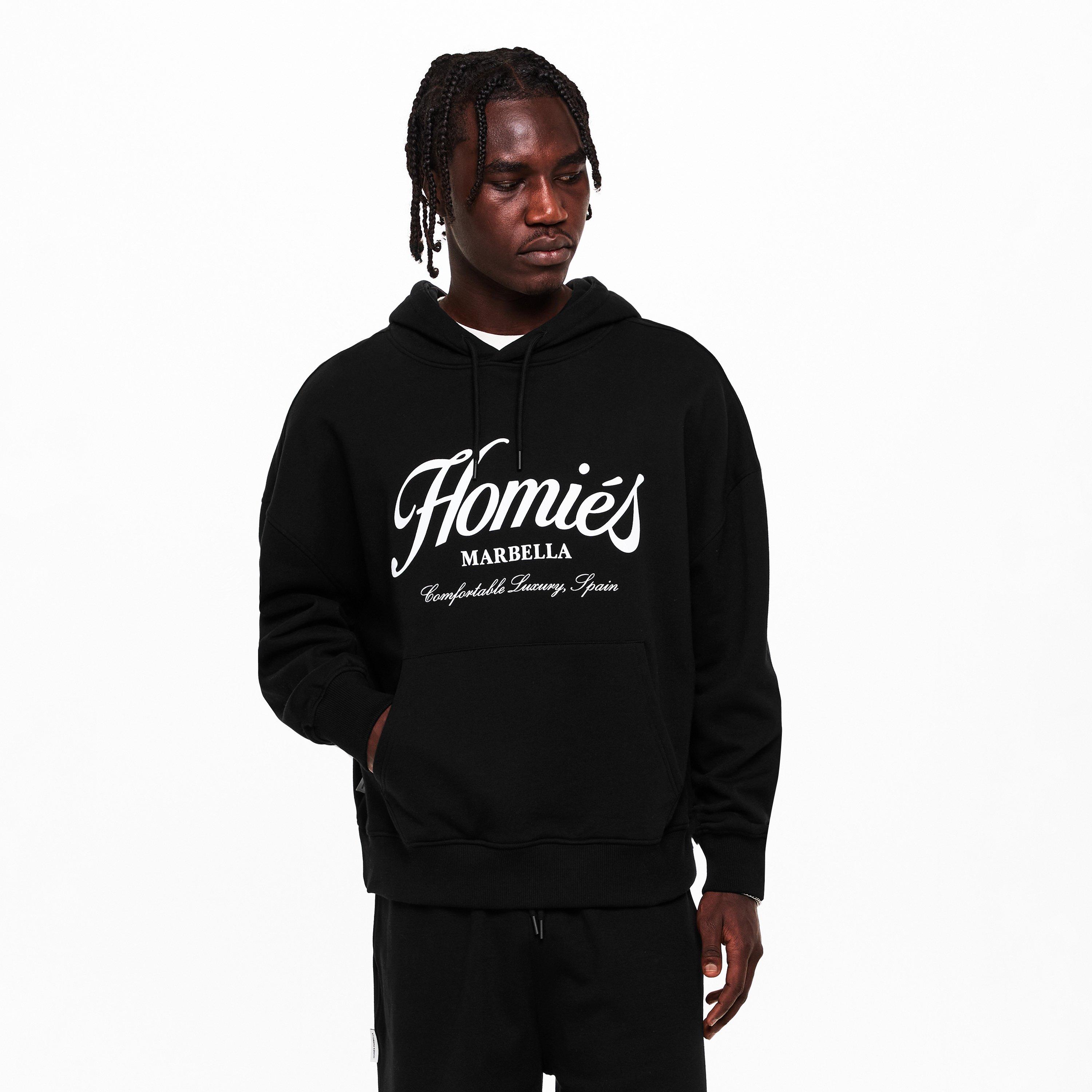 Black - Homies Marbella - HOMIES ESSENTIALS HOODIE BLACK - 3