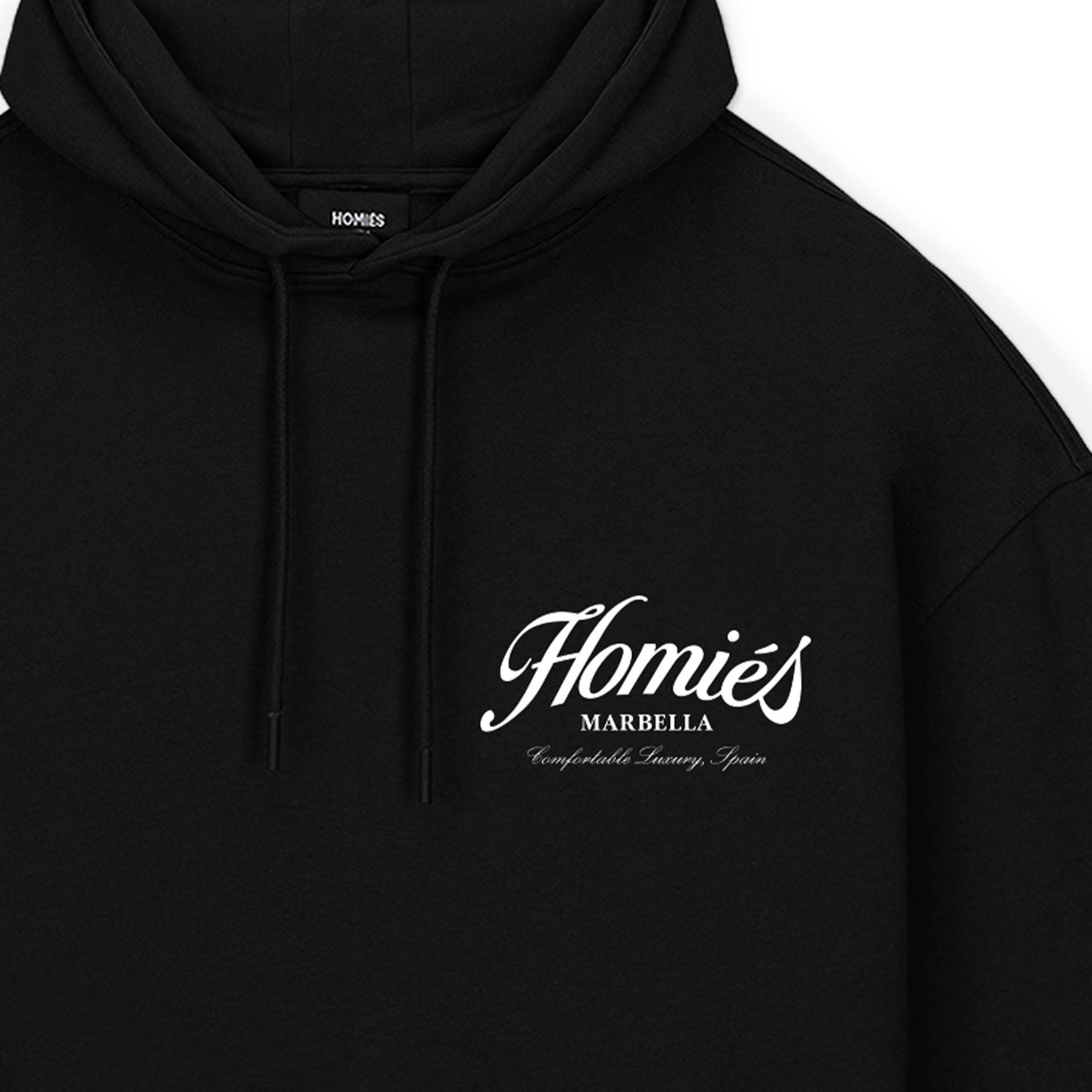 Black - Homies Marbella - HOMIES ESSENTIALS HOODIE BLACK - 5
