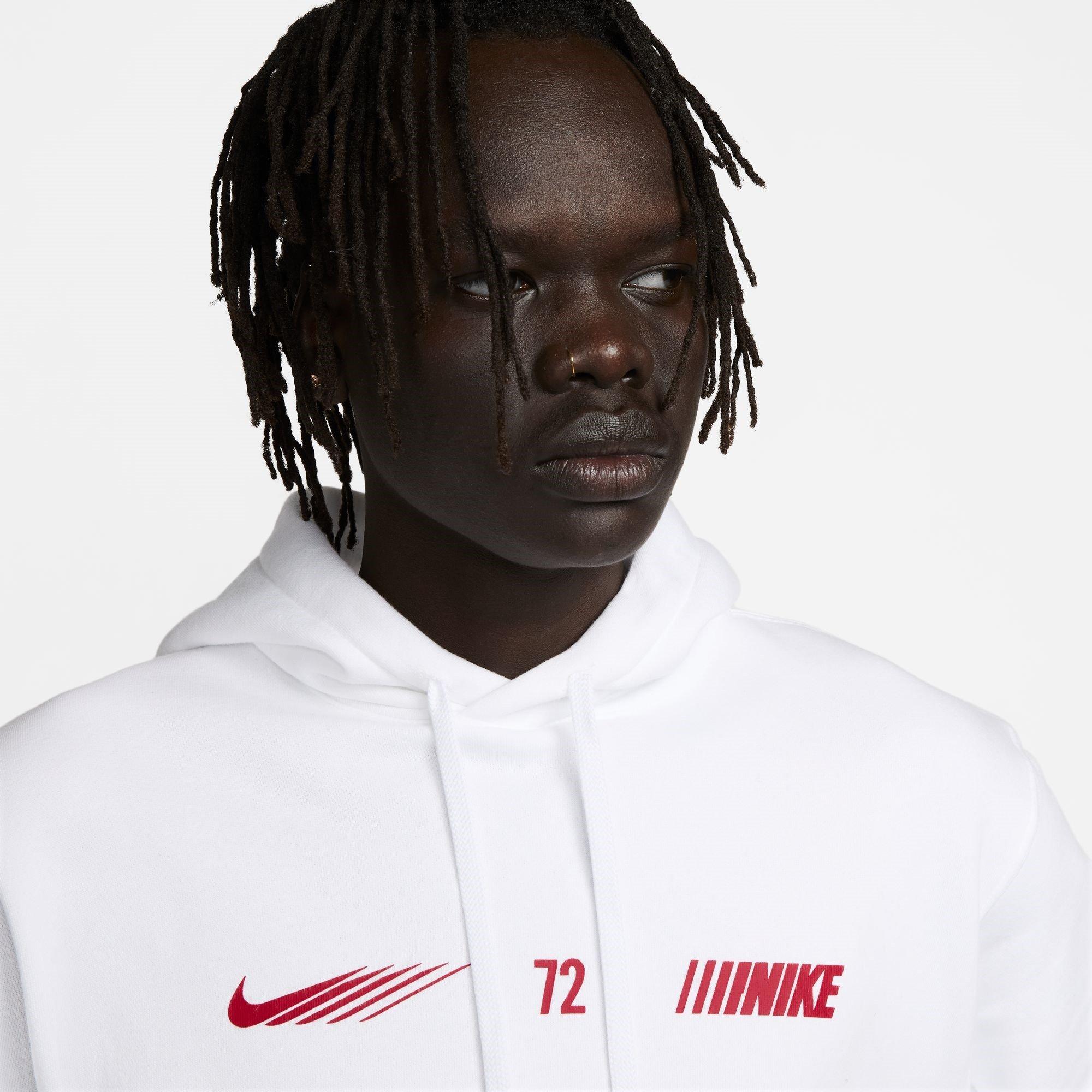 White - Nike - Sportswear Standard Issue Men's Fleece Pullover Hoodie - 3