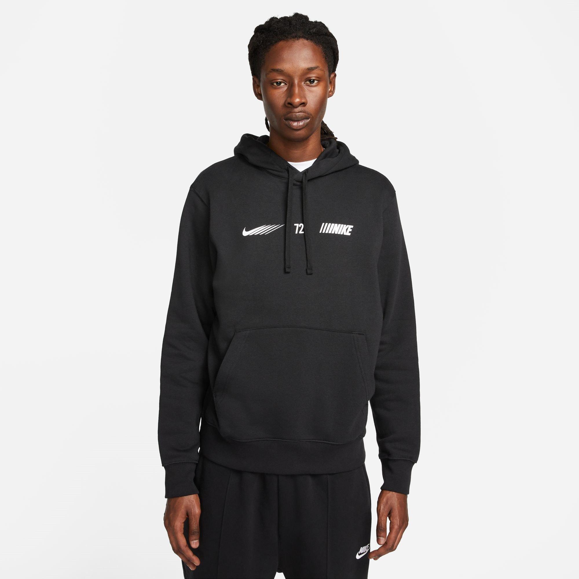 Schwarz - Nike - Sportswear Standard Issue Men's Fleece Pullover Hoodie - 1