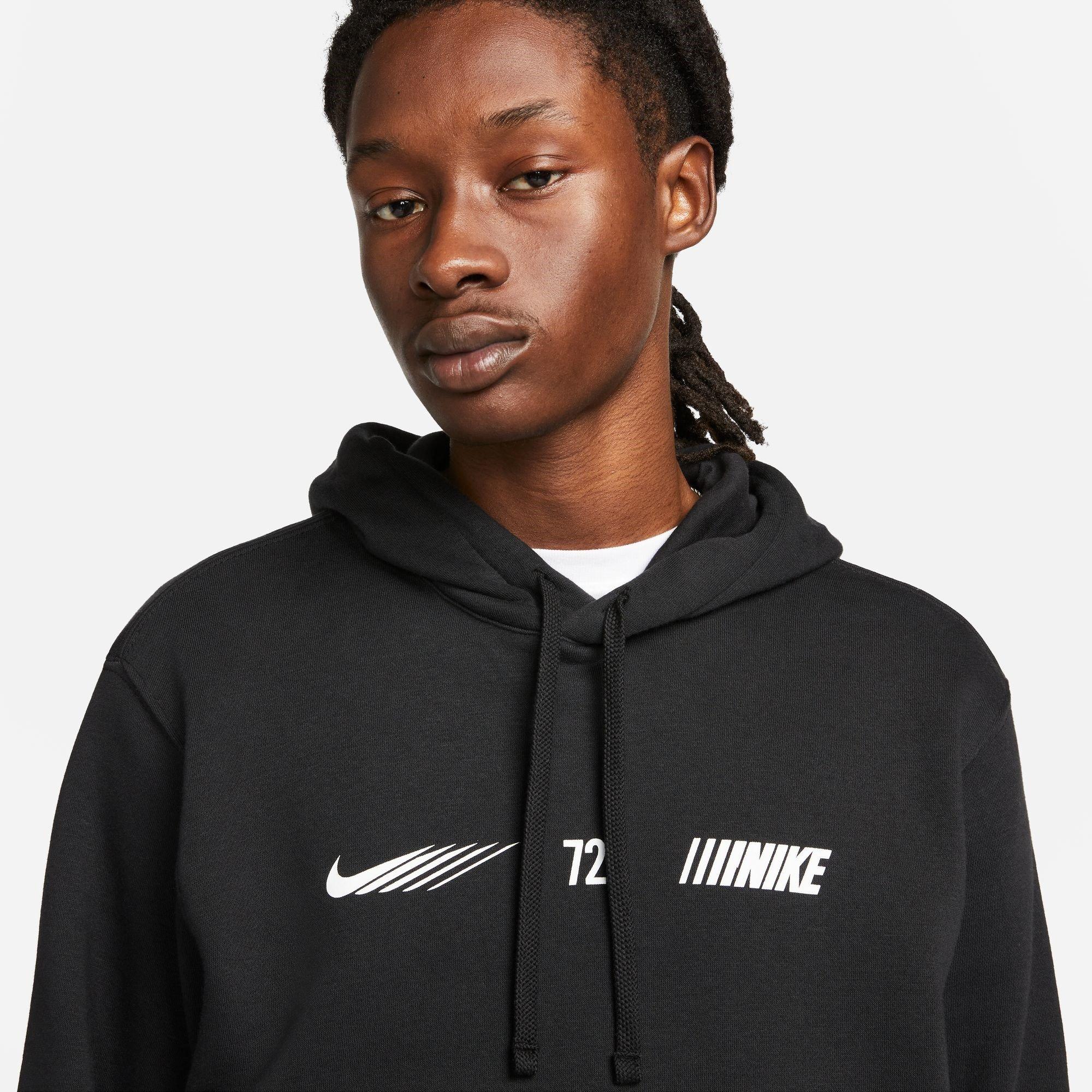 Schwarz - Nike - Sportswear Standard Issue Men's Fleece Pullover Hoodie - 3
