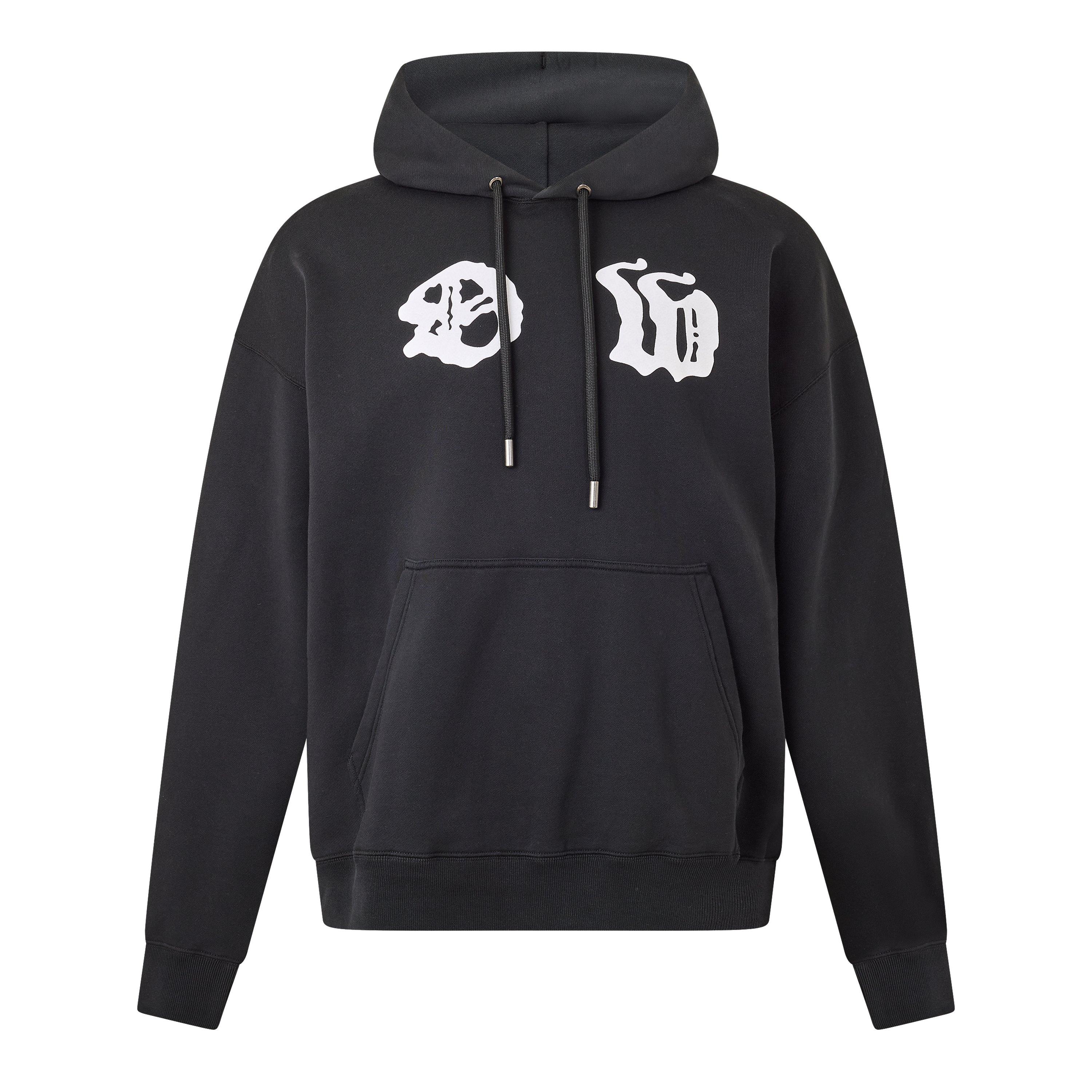 Black - Off White - Men's Palace Arrow Skate Overhead Hoodie - 1
