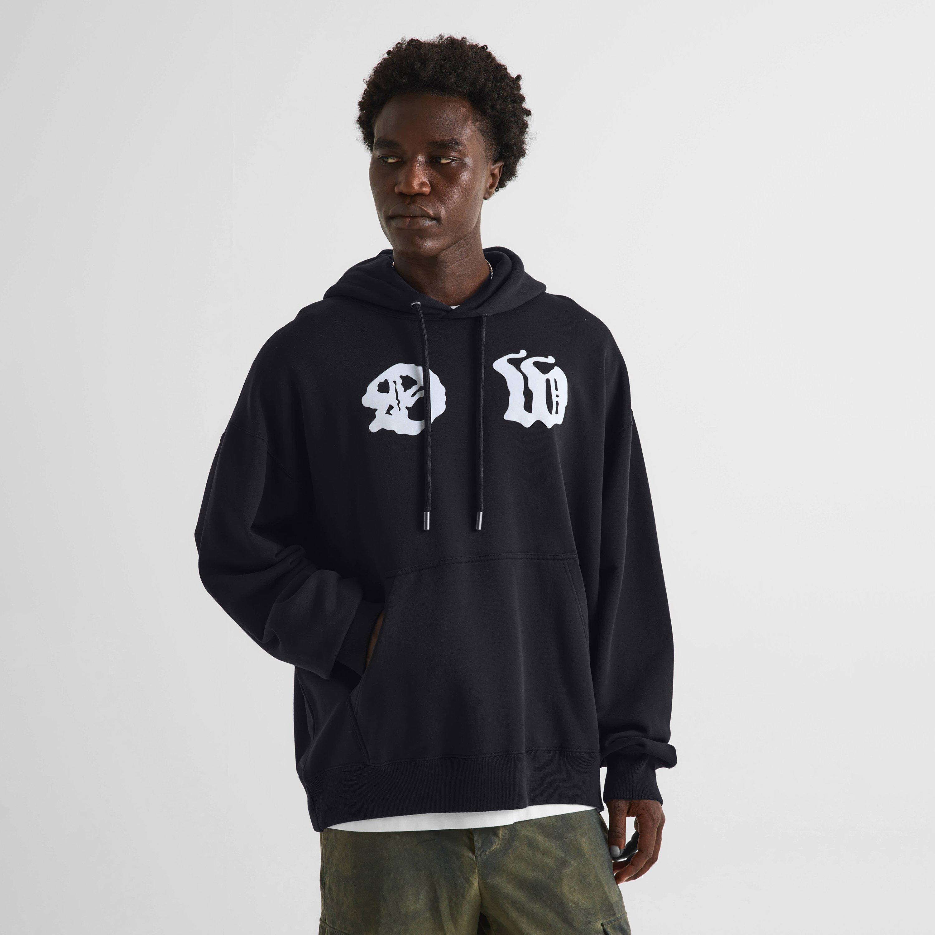 Black - Off White - Men's Palace Arrow Skate Overhead Hoodie - 3