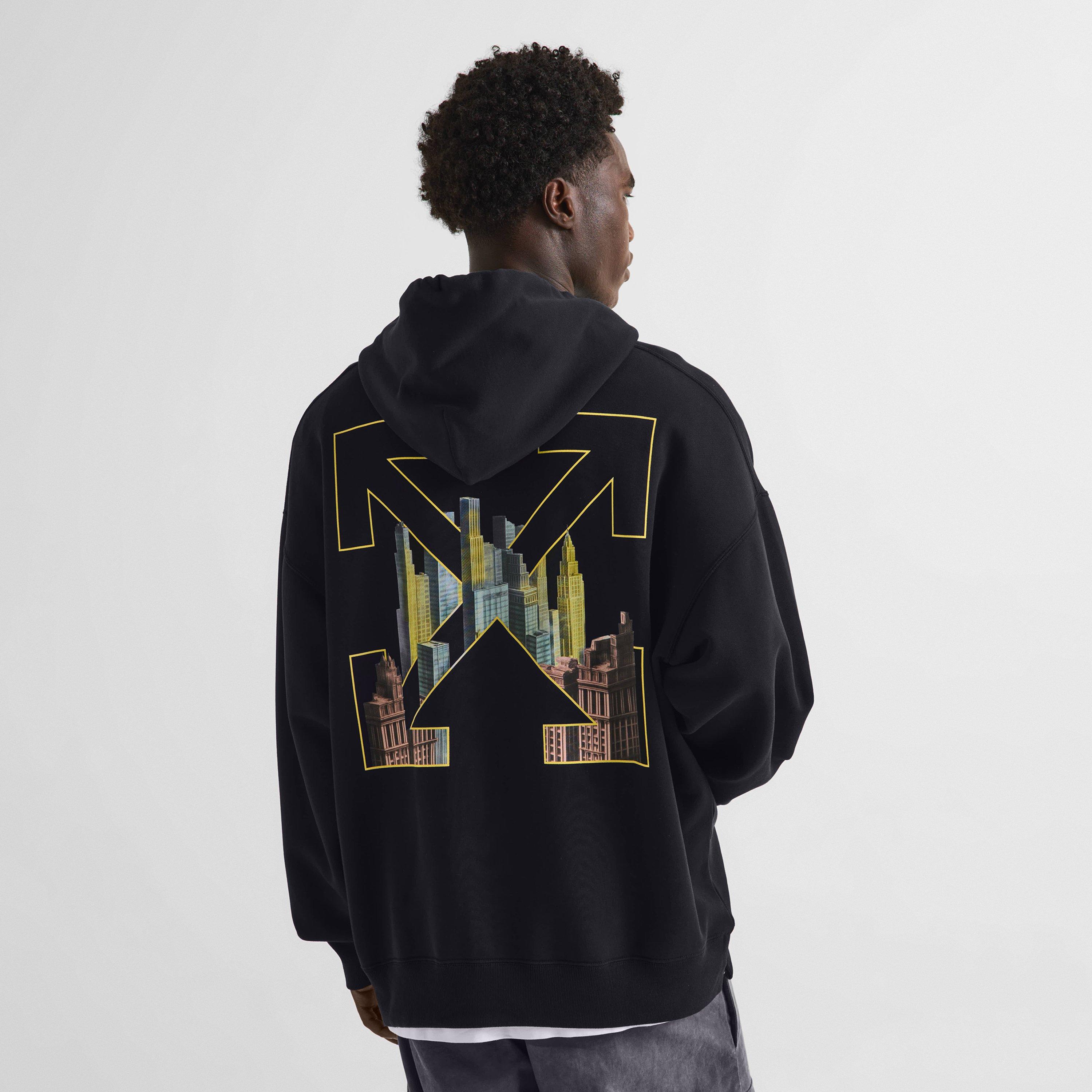 Black - Off White - Men's Palace Arrow Skate Overhead Hoodie - 4