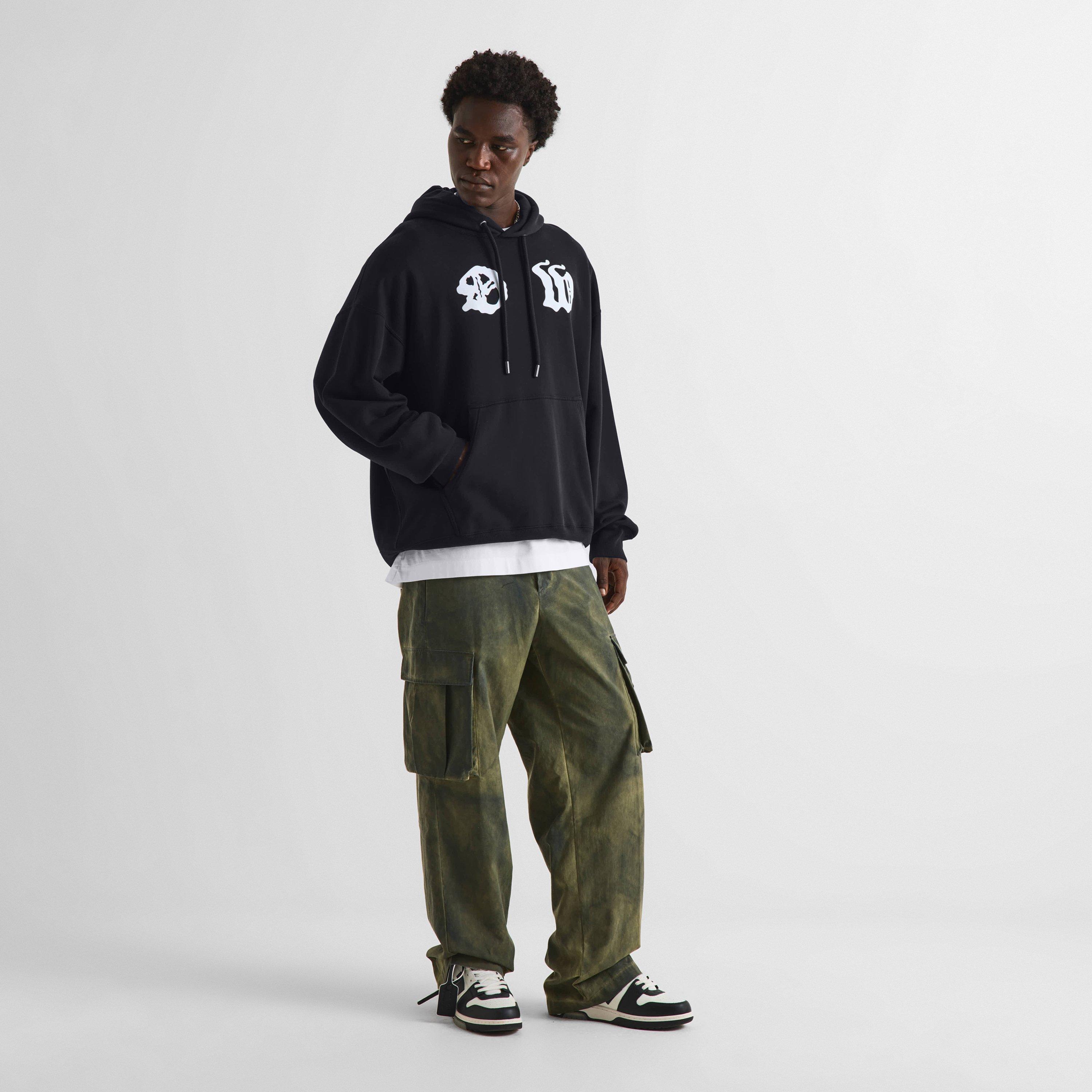 Black - Off White - Men's Palace Arrow Skate Overhead Hoodie - 6