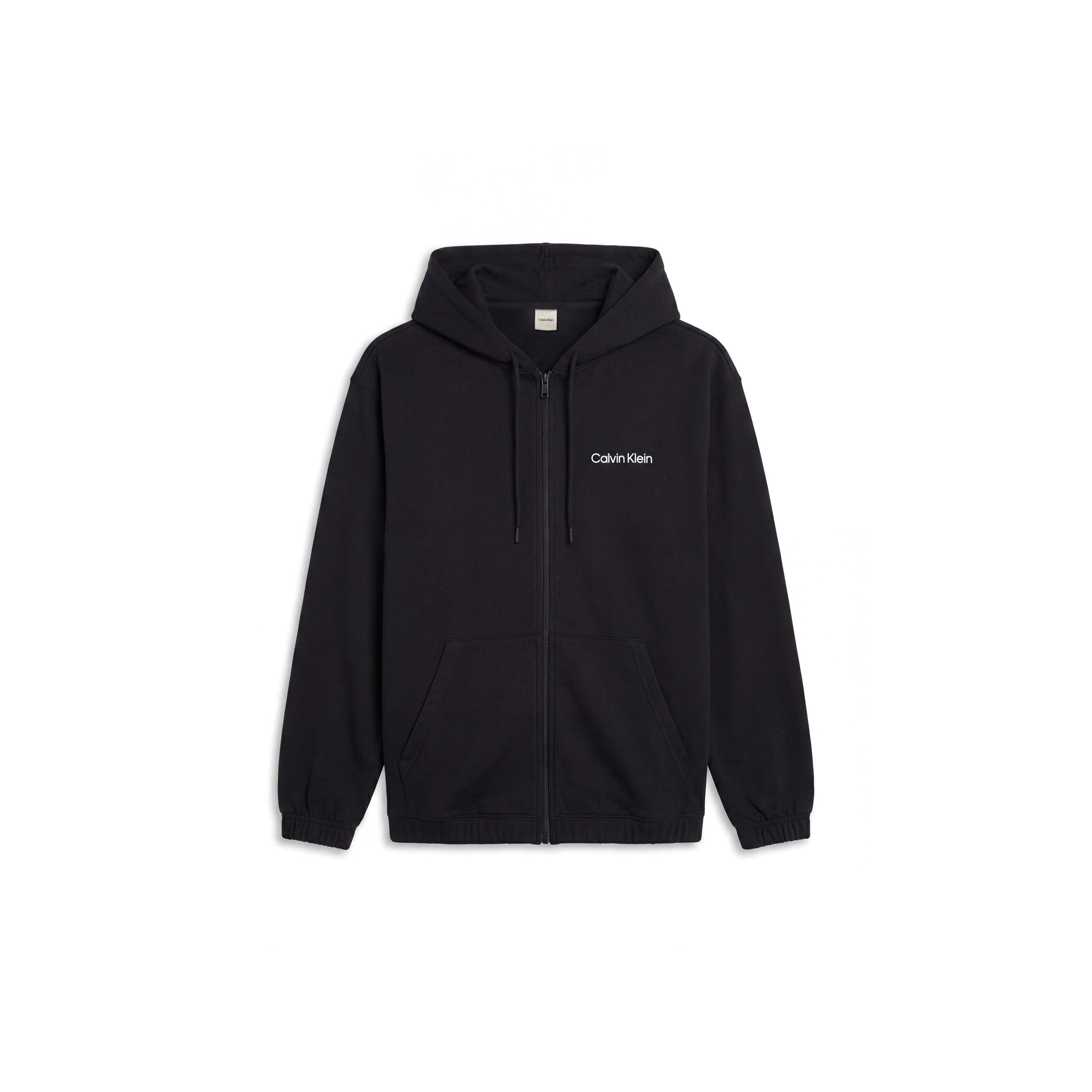 Black - Calvin Klein - Men's Icon Lounge Cotton Long-Sleeve Hoodie - 1