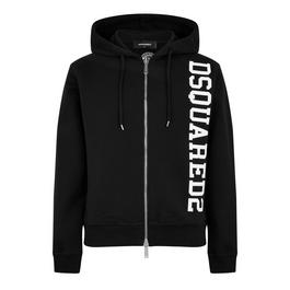 DSquared2 Logo Print Zip Hoodie