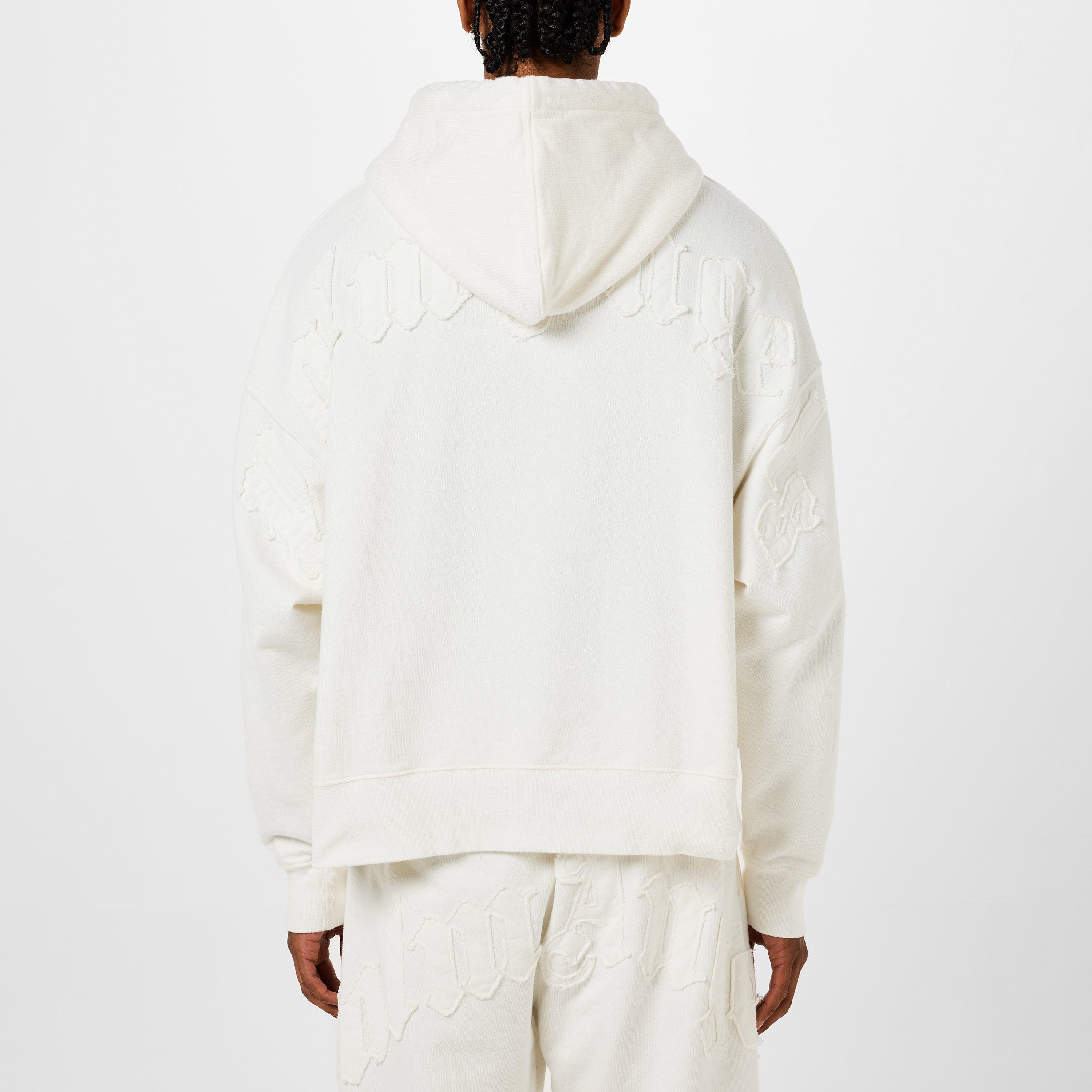 White/White - Palm Angels - Patch Hoodie - 3