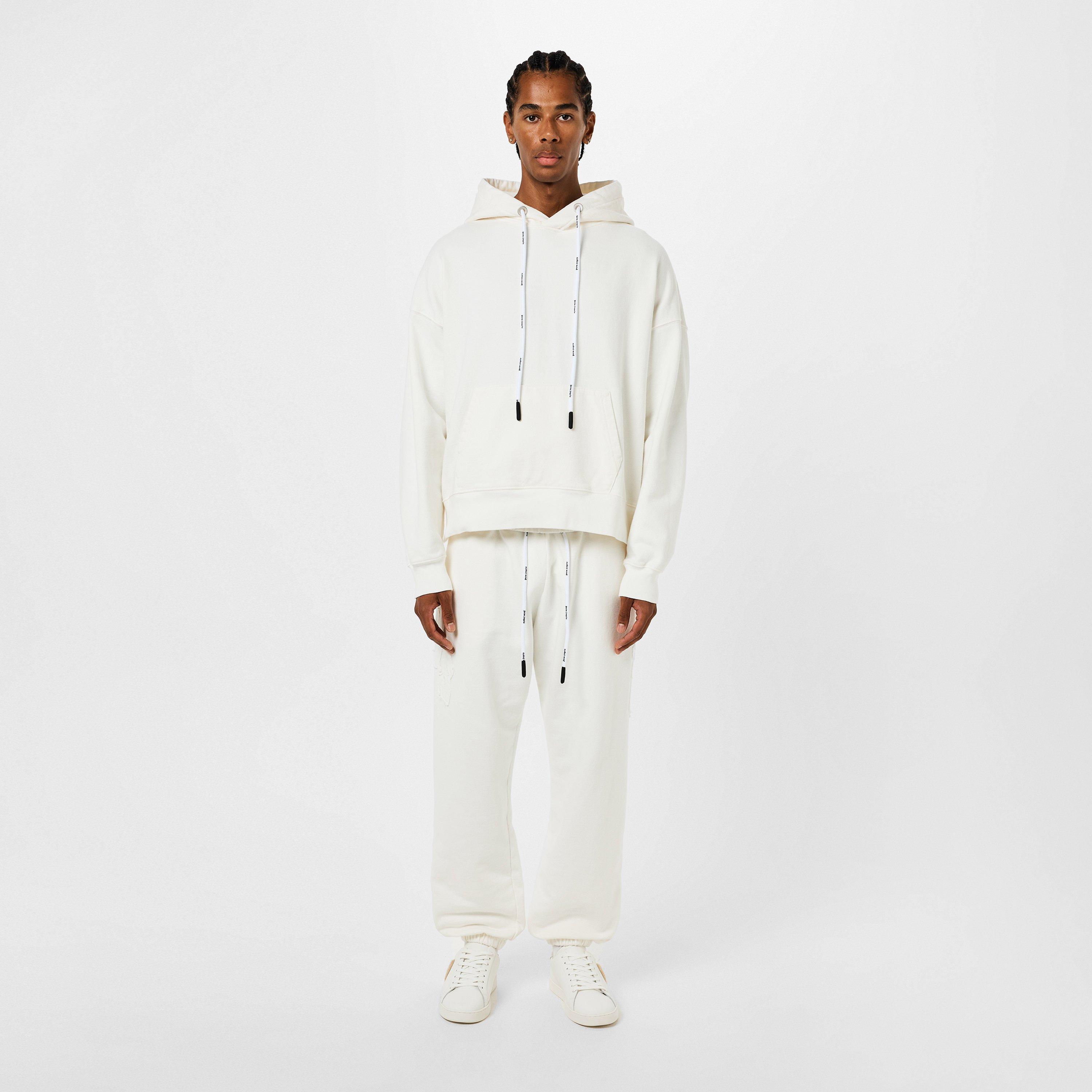 White/White - Palm Angels - Patch Hoodie - 4