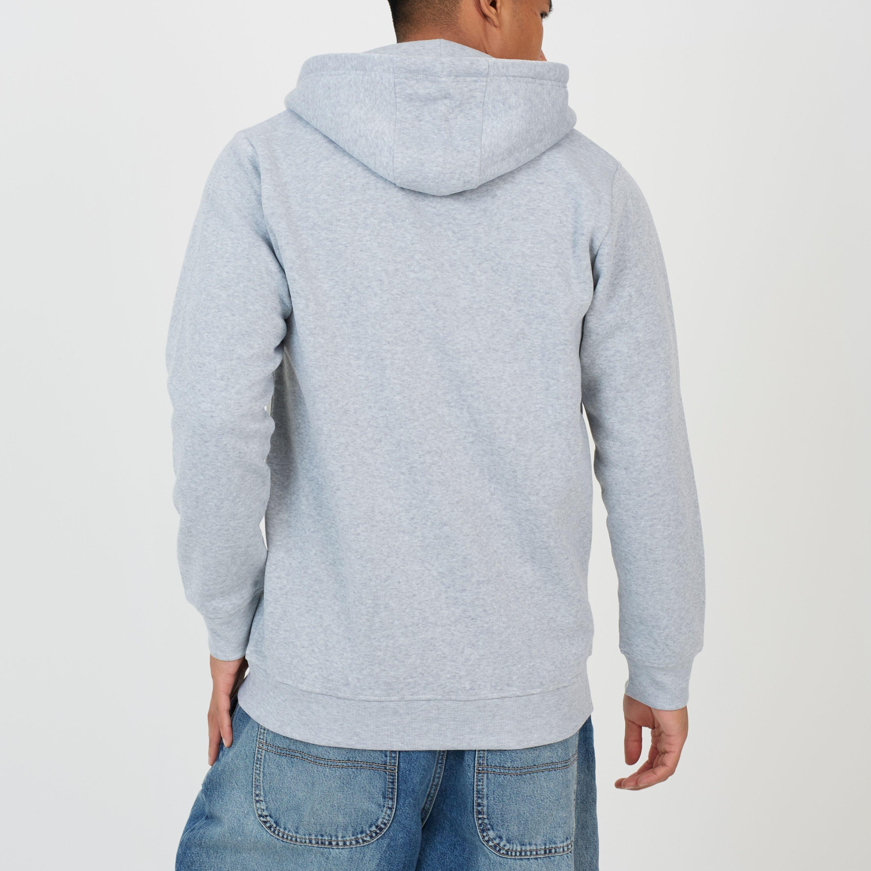 Lt Grey Marl - Brave Soul - Men's Full Zip Hoodie - 2
