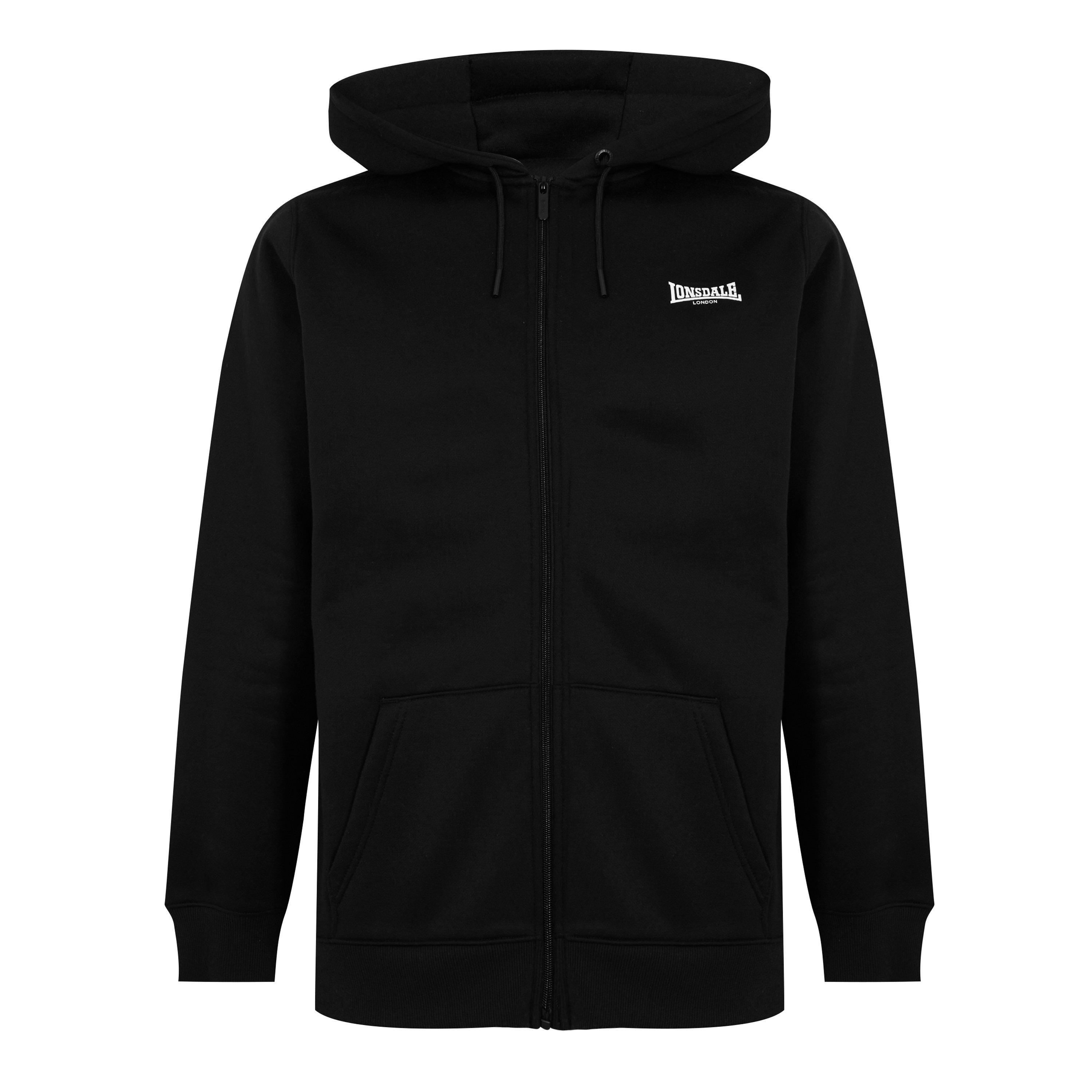 Preto - Lonsdale - Essential Zip Hoodie Mens - 1
