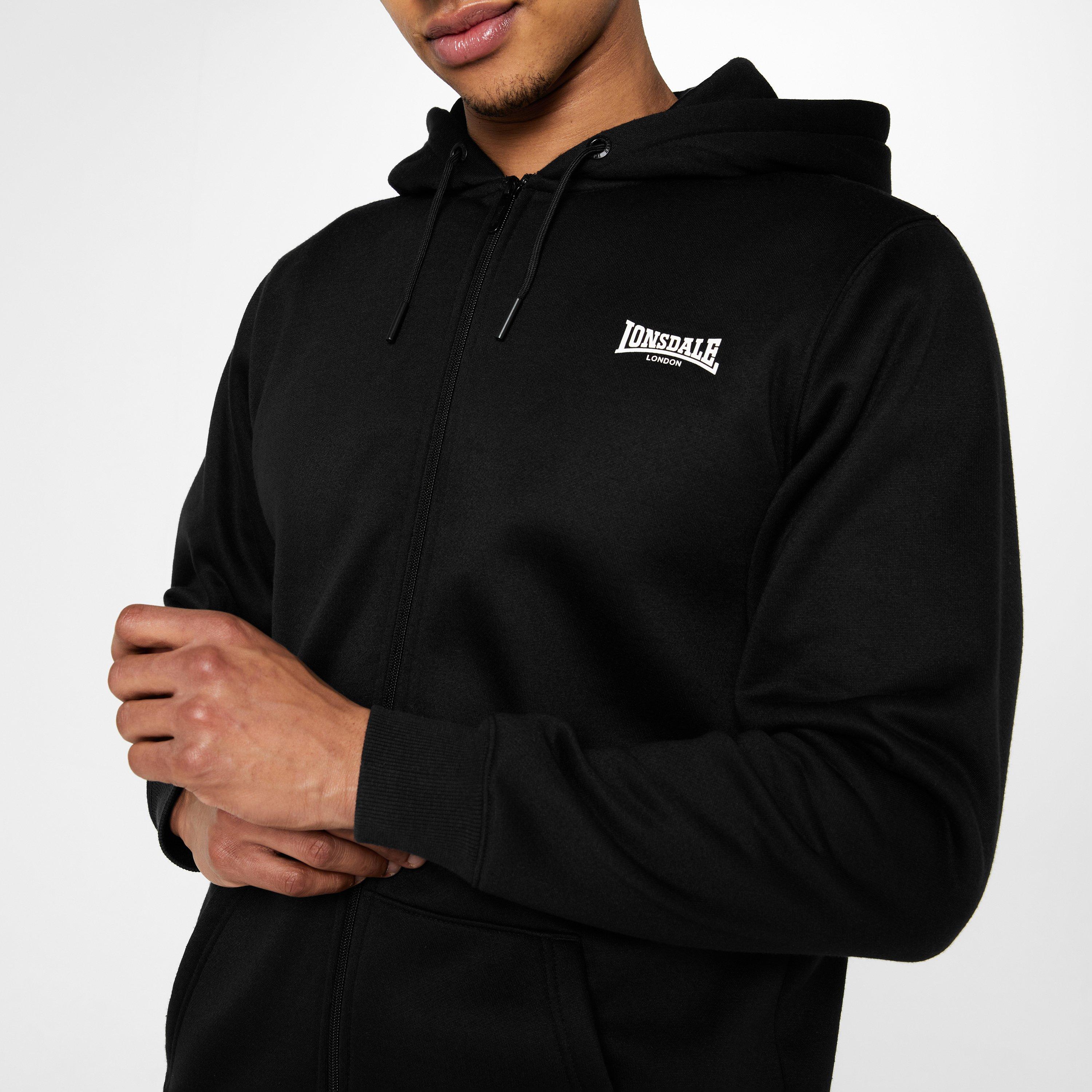 Zwart - Lonsdale - Essential Zip Hoodie Mens - 3