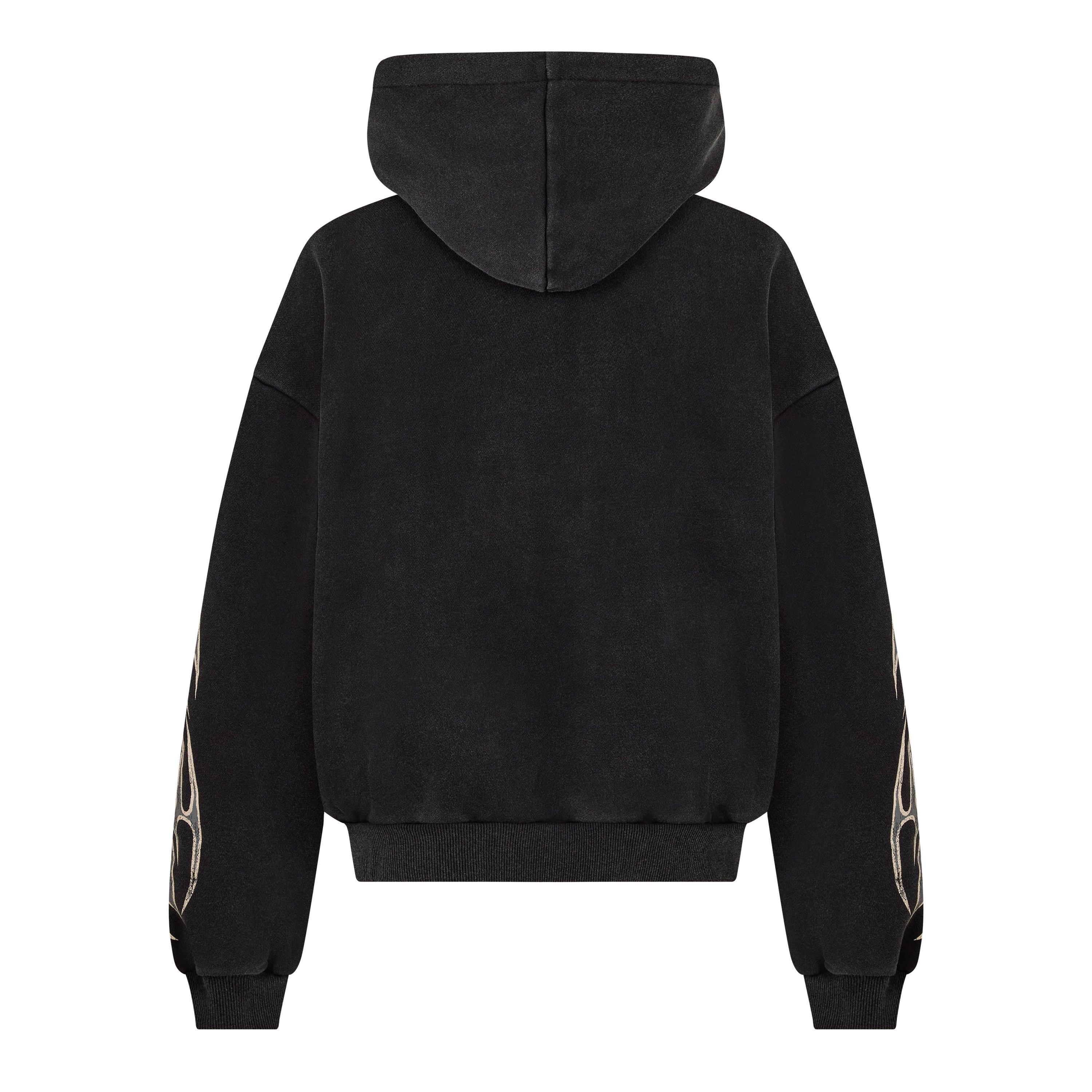 Washed Black - God Made - GM LG Zip Hoodie Sn64 - 2