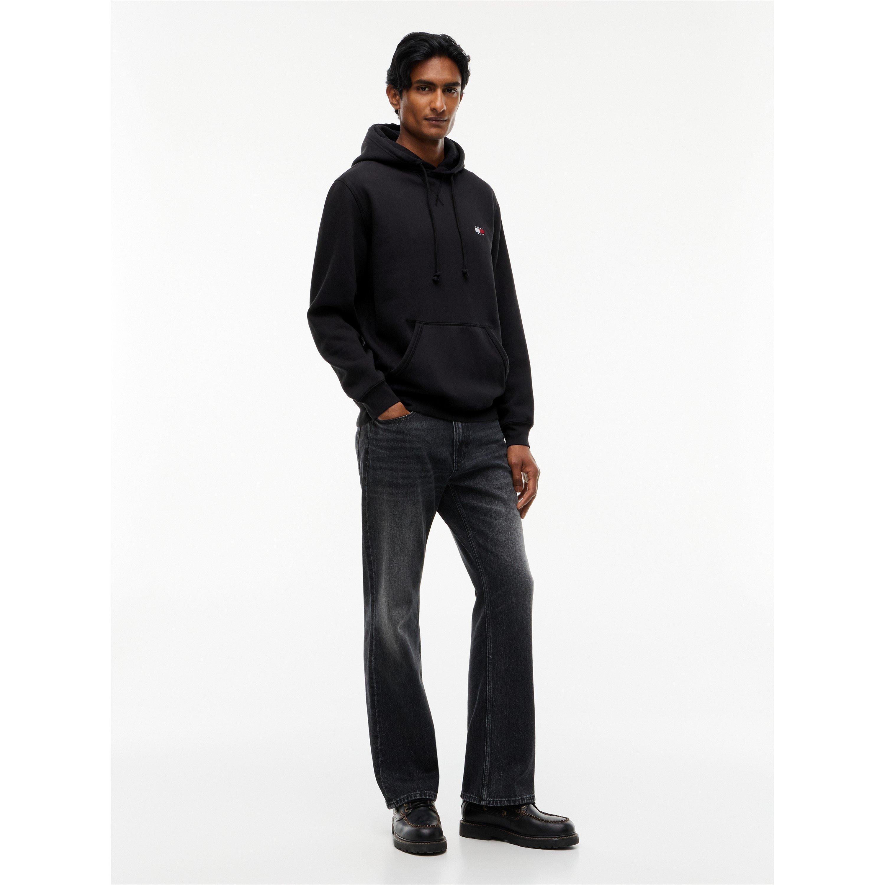 Black - Tommy Jeans - Men's Badge Cotton Over-the-Head Hoodie - 4