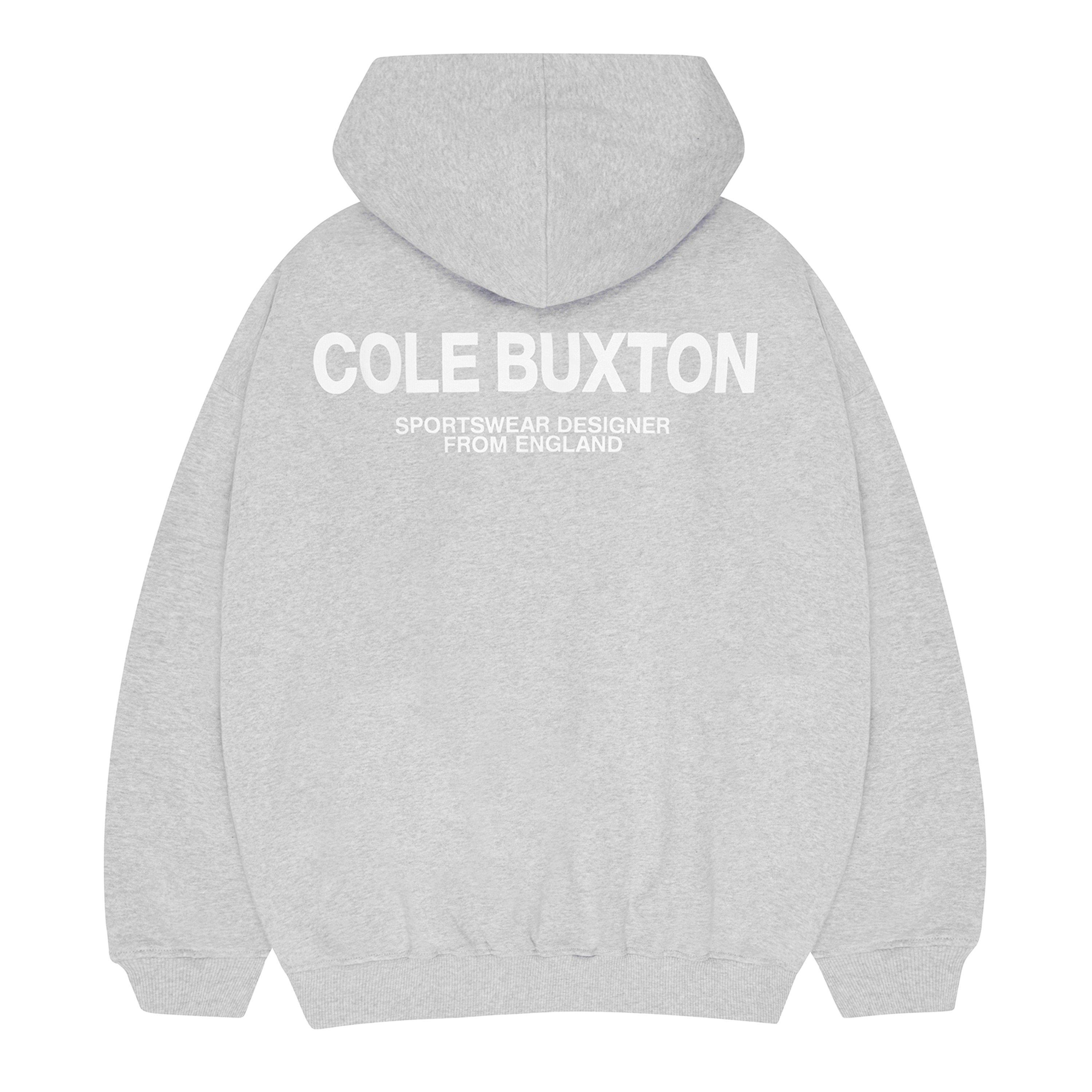 Light Grey Marl - Cole Buxton - Men's Logo Cotton Sportswear Hoodie - 2