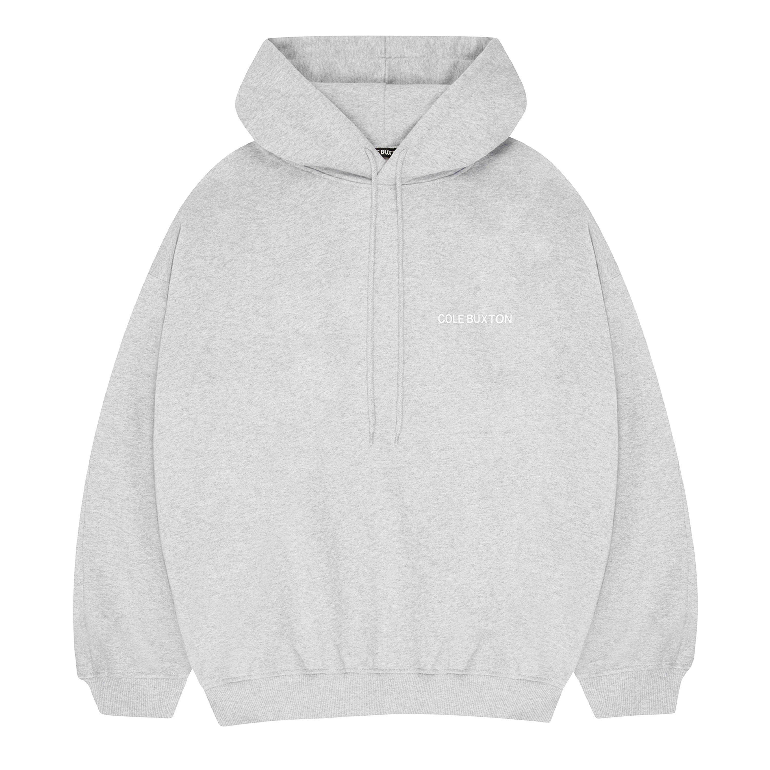 Light Grey Marl - Cole Buxton - Men's Logo Cotton Sportswear Hoodie - 7