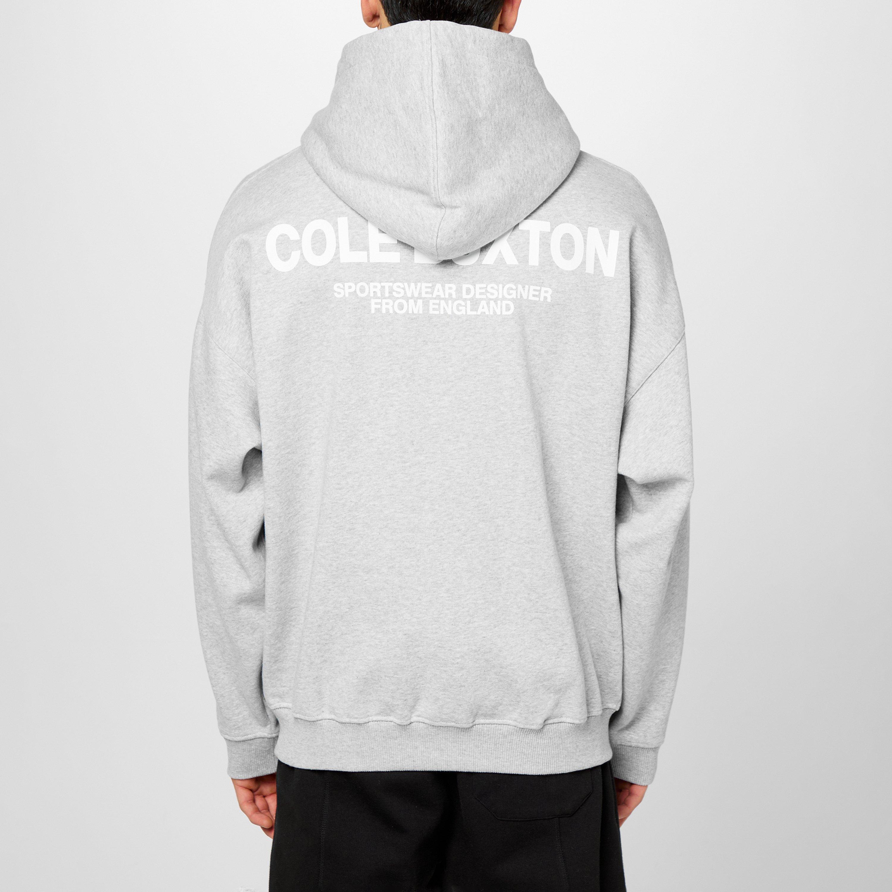 Light Grey Marl - Cole Buxton - Men's Logo Cotton Sportswear Hoodie - 4