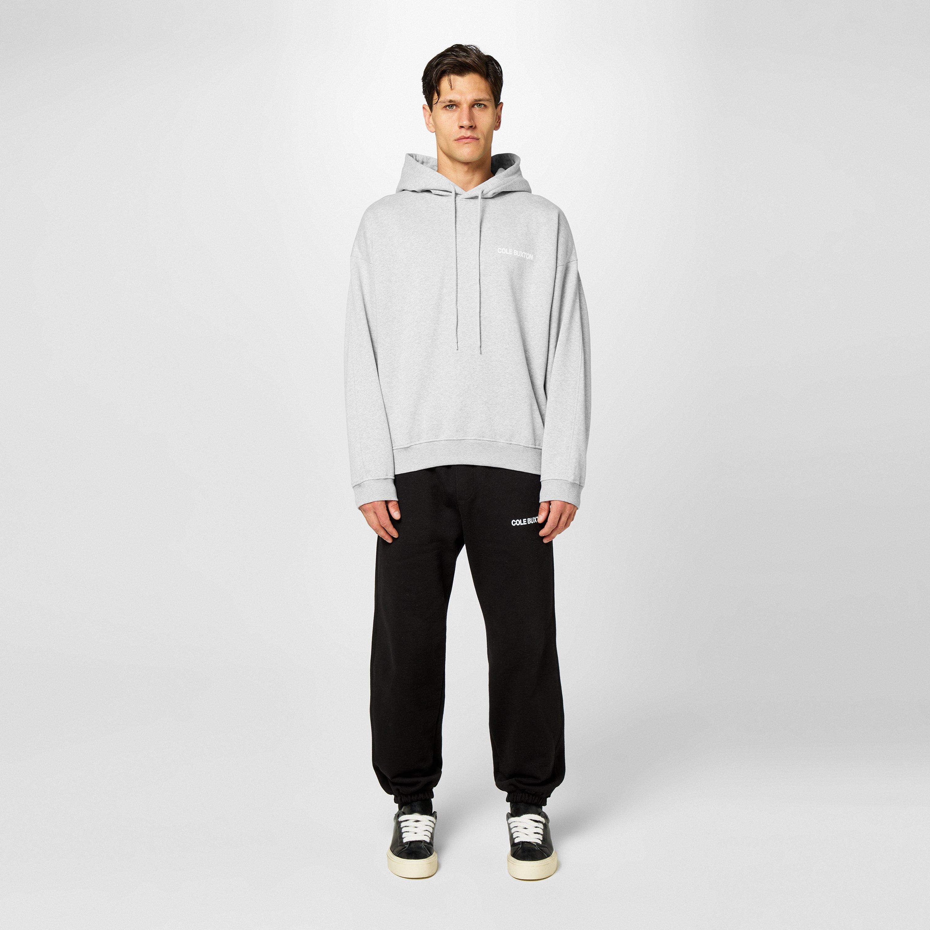 Light Grey Marl - Cole Buxton - Men's Logo Cotton Sportswear Hoodie - 6
