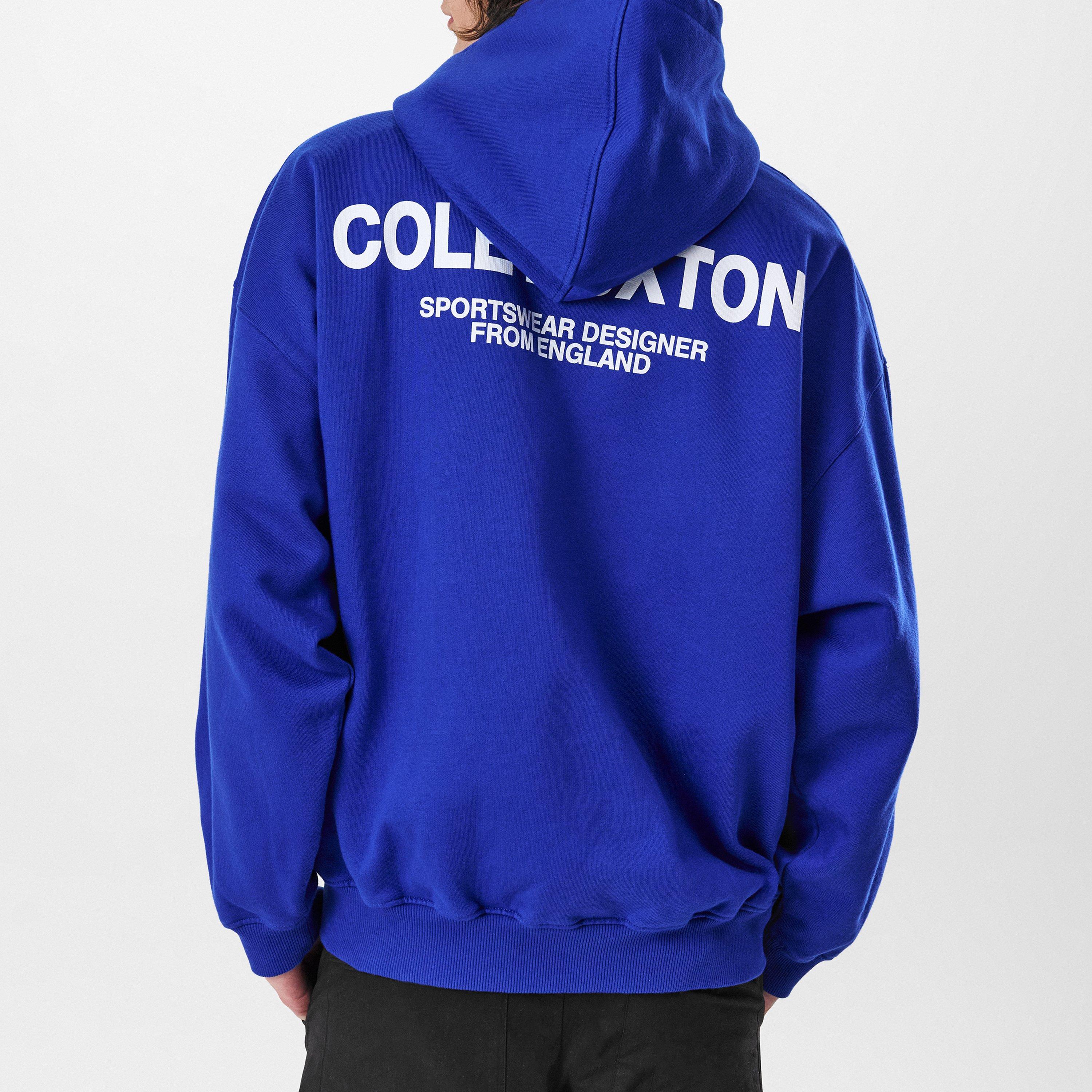 Cobalt Blue - Cole Buxton - Men's Logo Cotton Sportswear Hoodie - 4