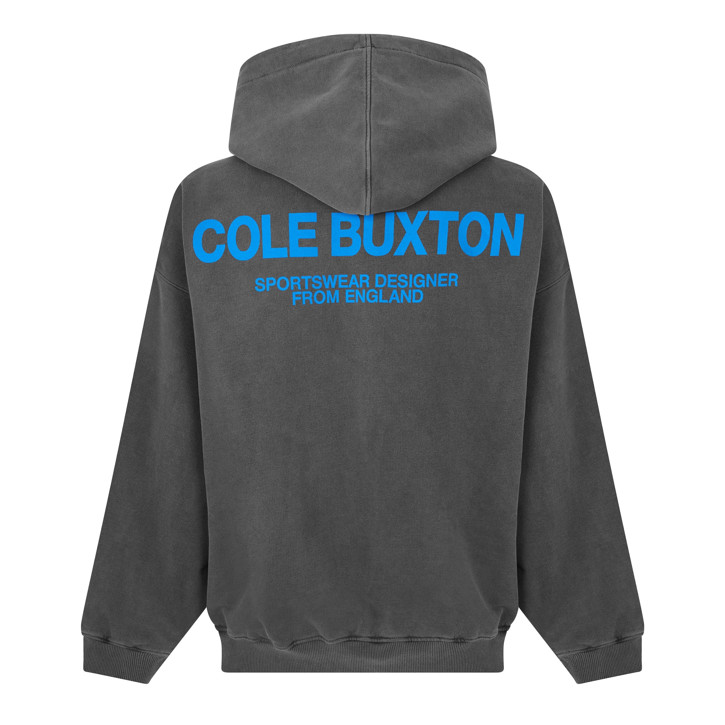 Washed Blk/Blu - Cole Buxton - Men's Logo Cotton Sportswear Hoodie - 2