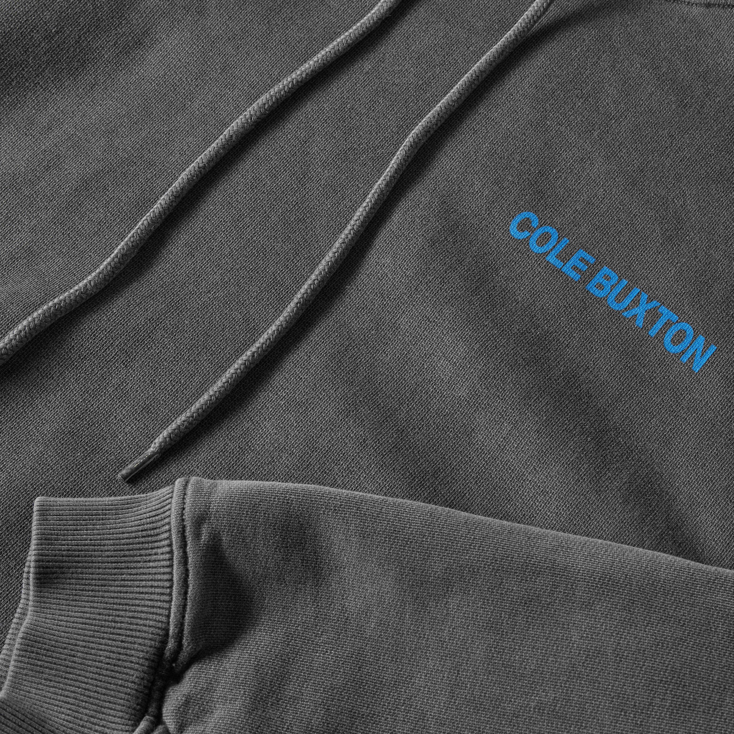 Washed Blk/Blu - Cole Buxton - Men's Logo Cotton Sportswear Hoodie - 5