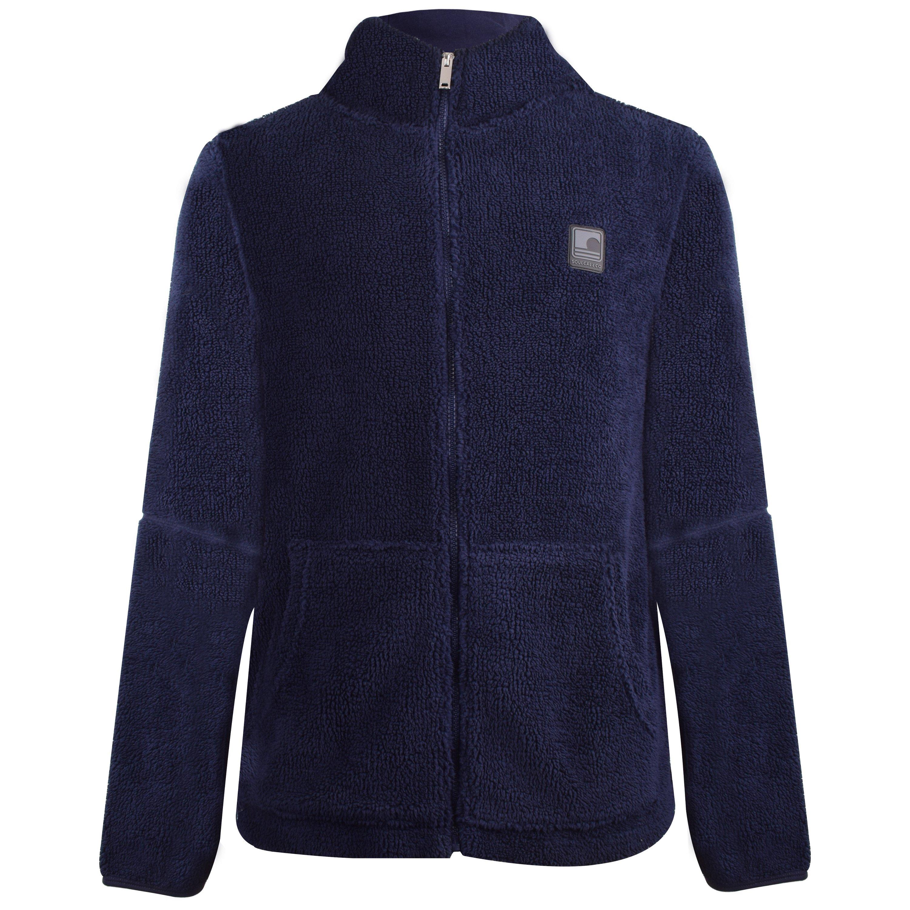 Navy - SoulCal - Men's Soul Sherpa Zip Hoodie - 1