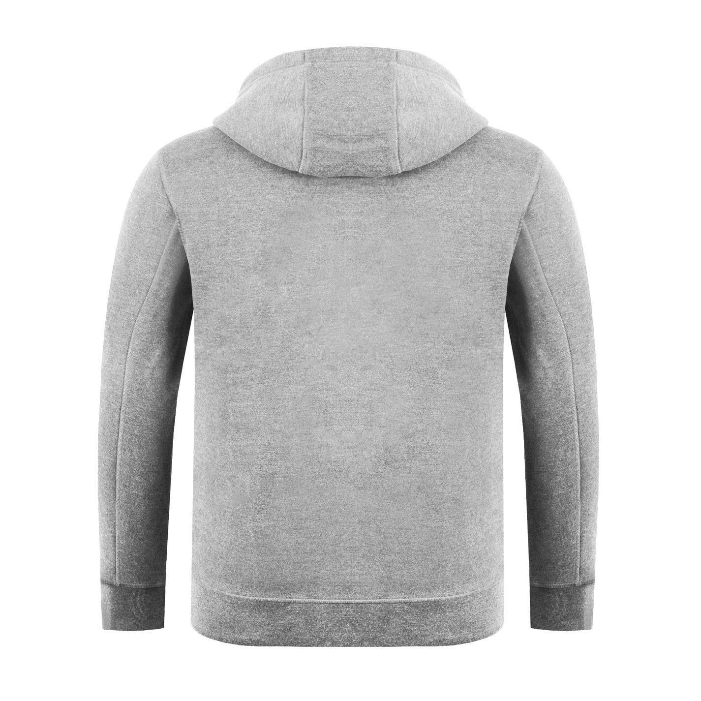 Grey Marl - Firetrap - Mens Graphic Fleece Hoodie - 2