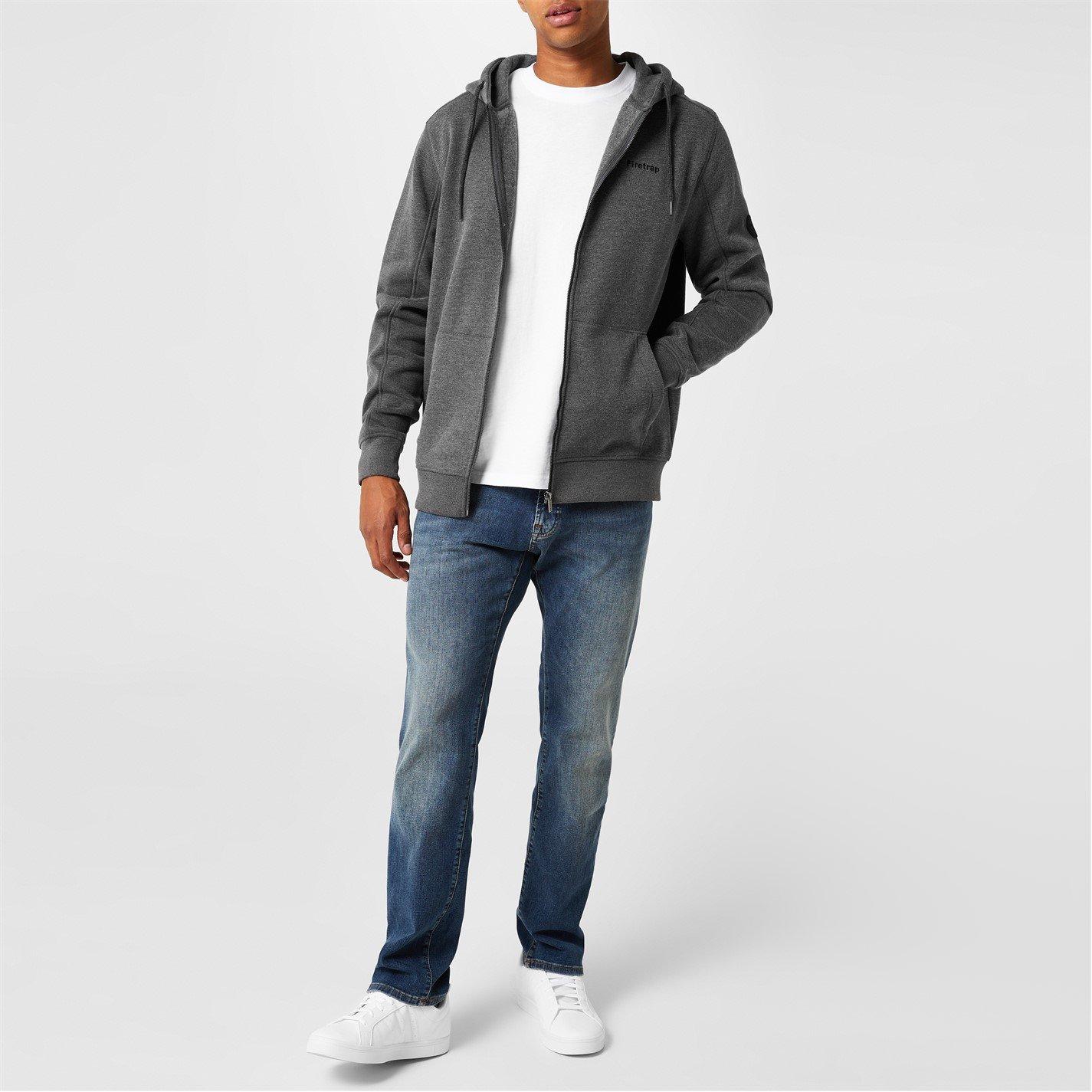 Houtskool - Firetrap - Mens Brunel Full Zip Fleece Hoodie - 3