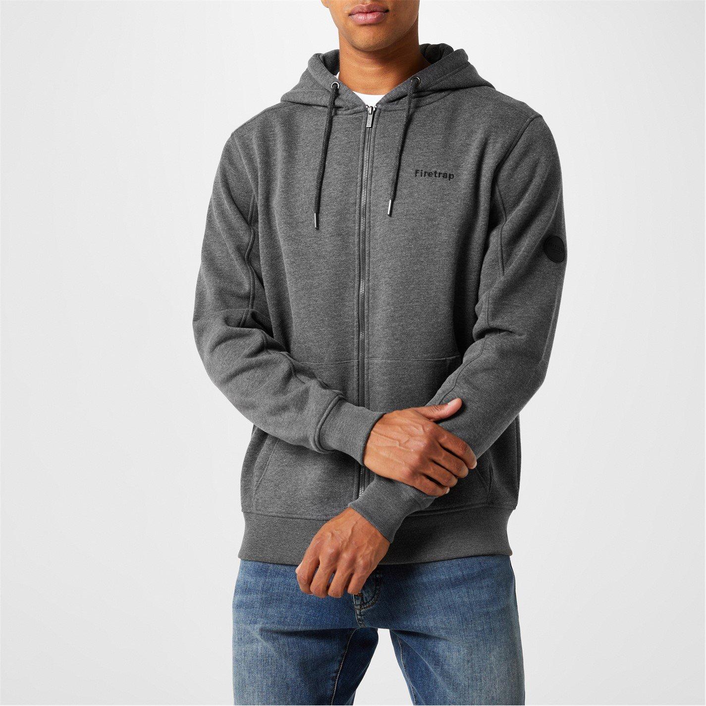 Houtskool - Firetrap - Mens Brunel Full Zip Fleece Hoodie - 5