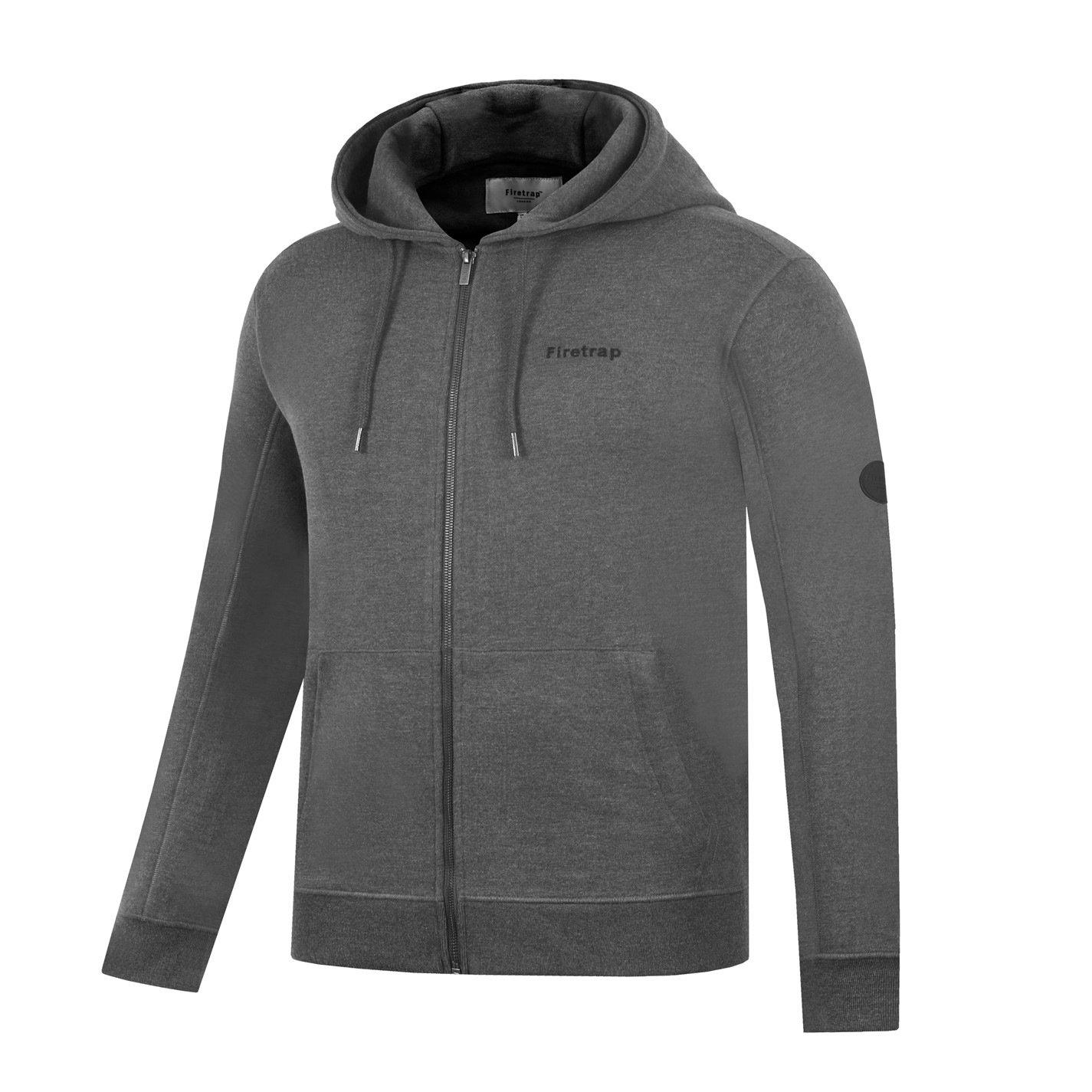 Houtskool - Firetrap - Mens Brunel Full Zip Fleece Hoodie - 6