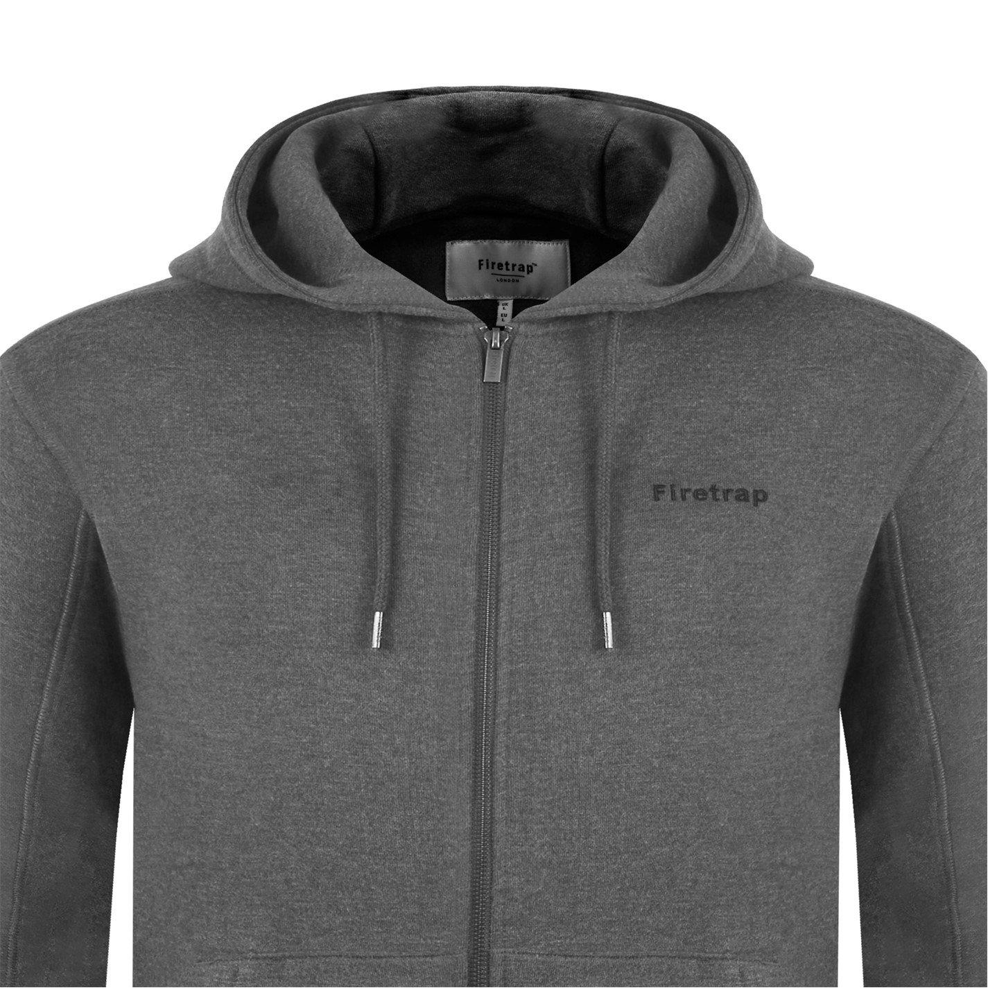 Houtskool - Firetrap - Mens Brunel Full Zip Fleece Hoodie - 7
