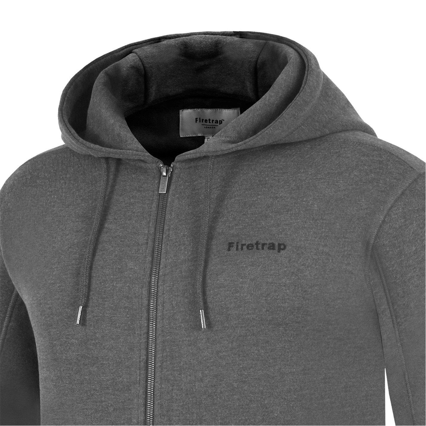 Houtskool - Firetrap - Mens Brunel Full Zip Fleece Hoodie - 8