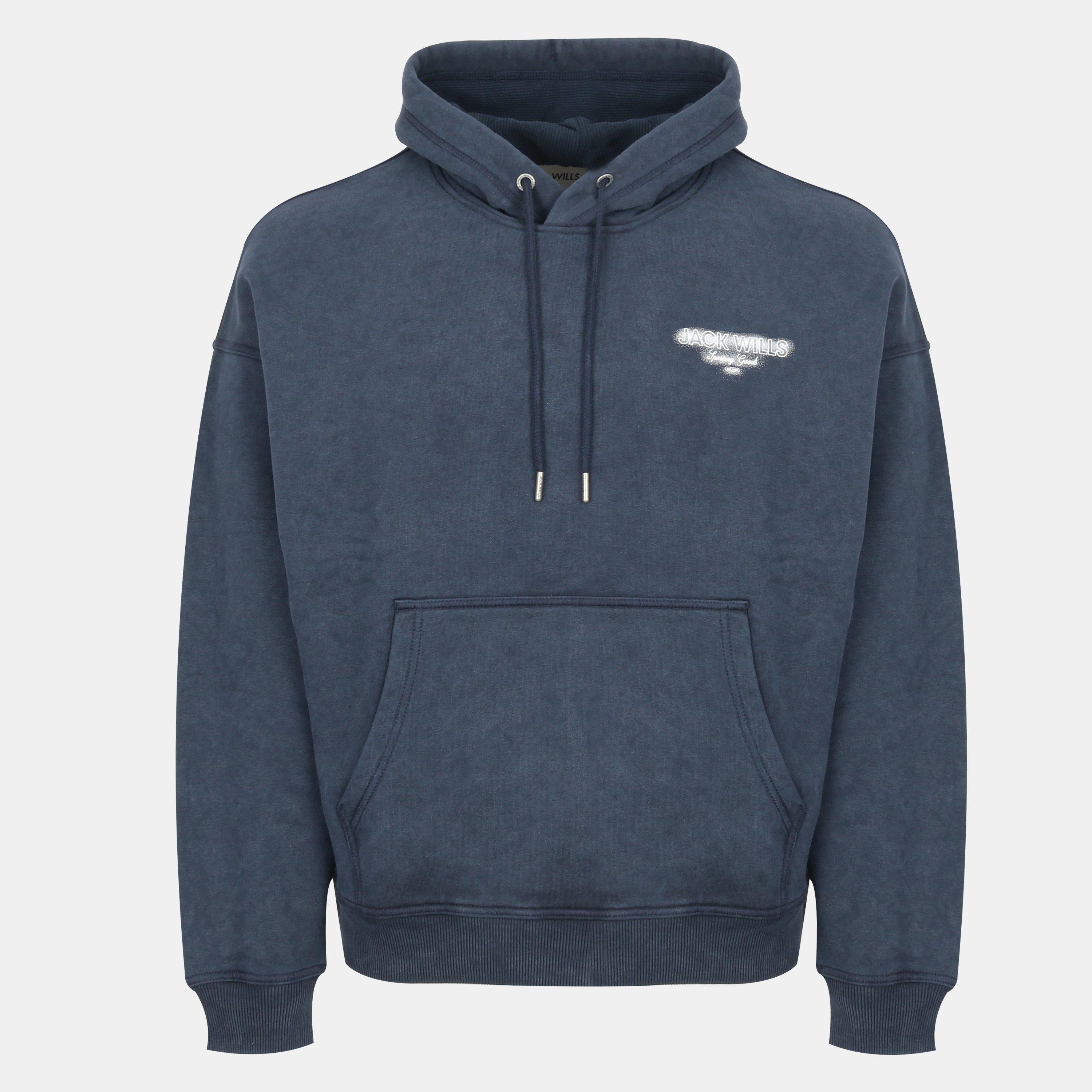 мъжко 's Script Cotton Long Sleeve Oversized Fit Hoodie