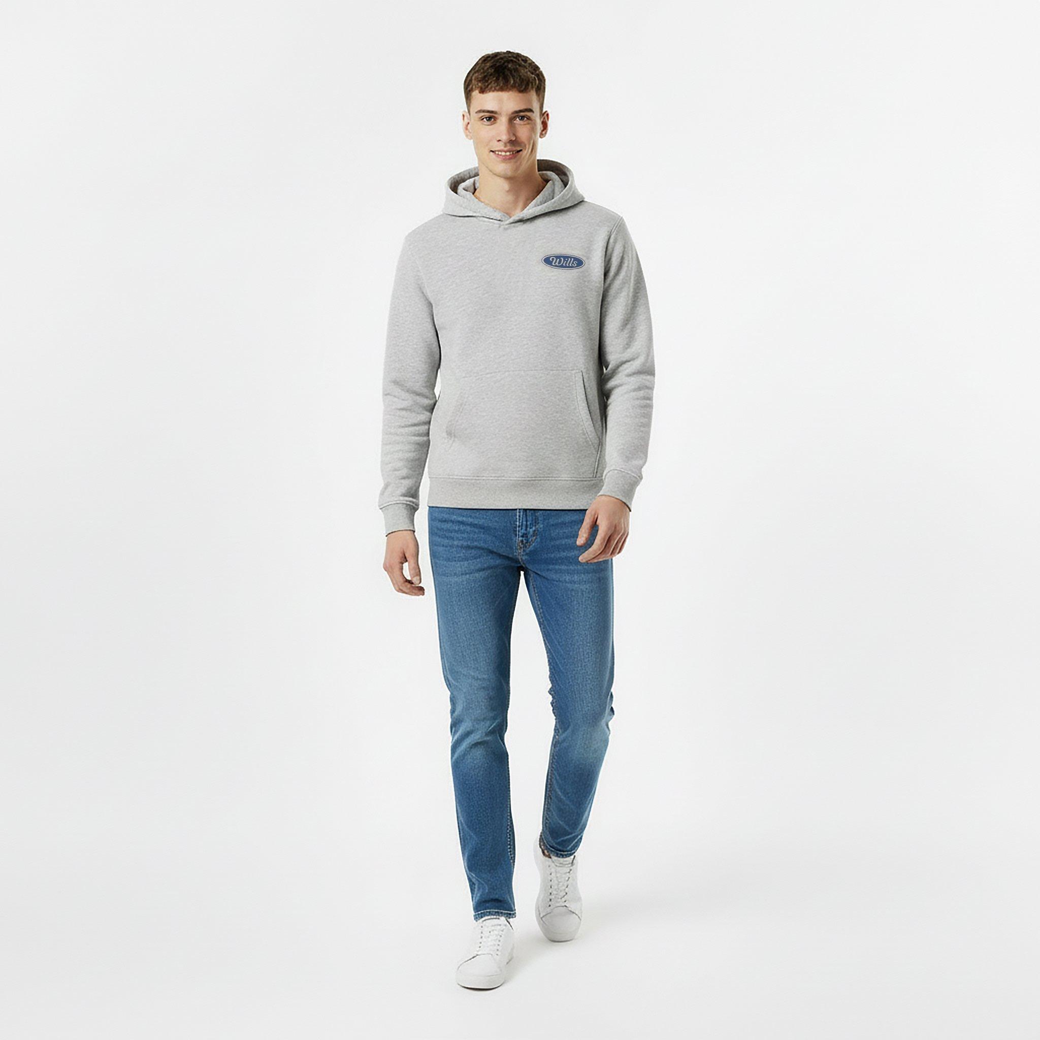 Ice Marl - Jack Wills - Men's Americano Cotton Long Sleeve Hoodie - 5