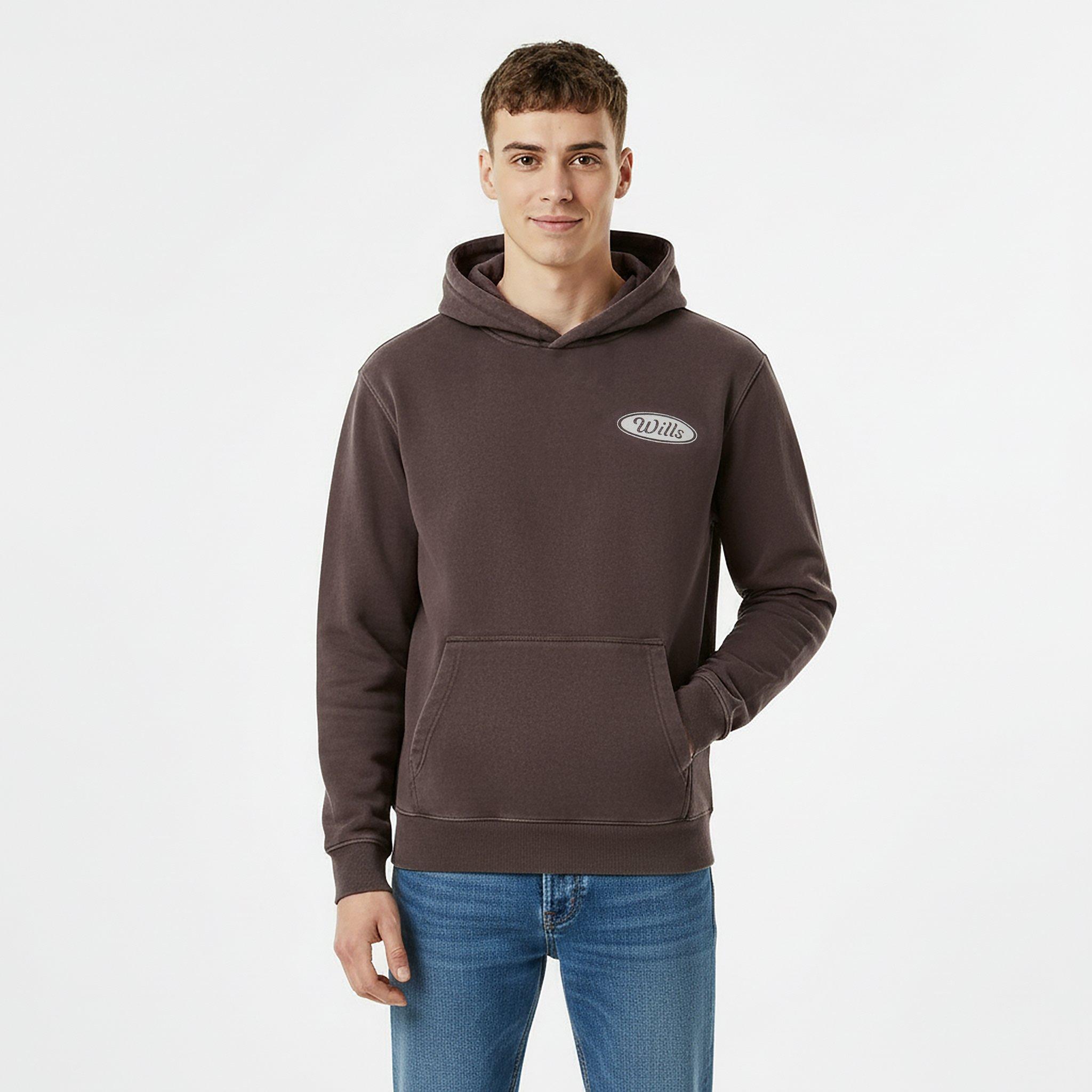 Black Coffee - Jack Wills - Men's Americano Cotton Long Sleeve Hoodie - 3