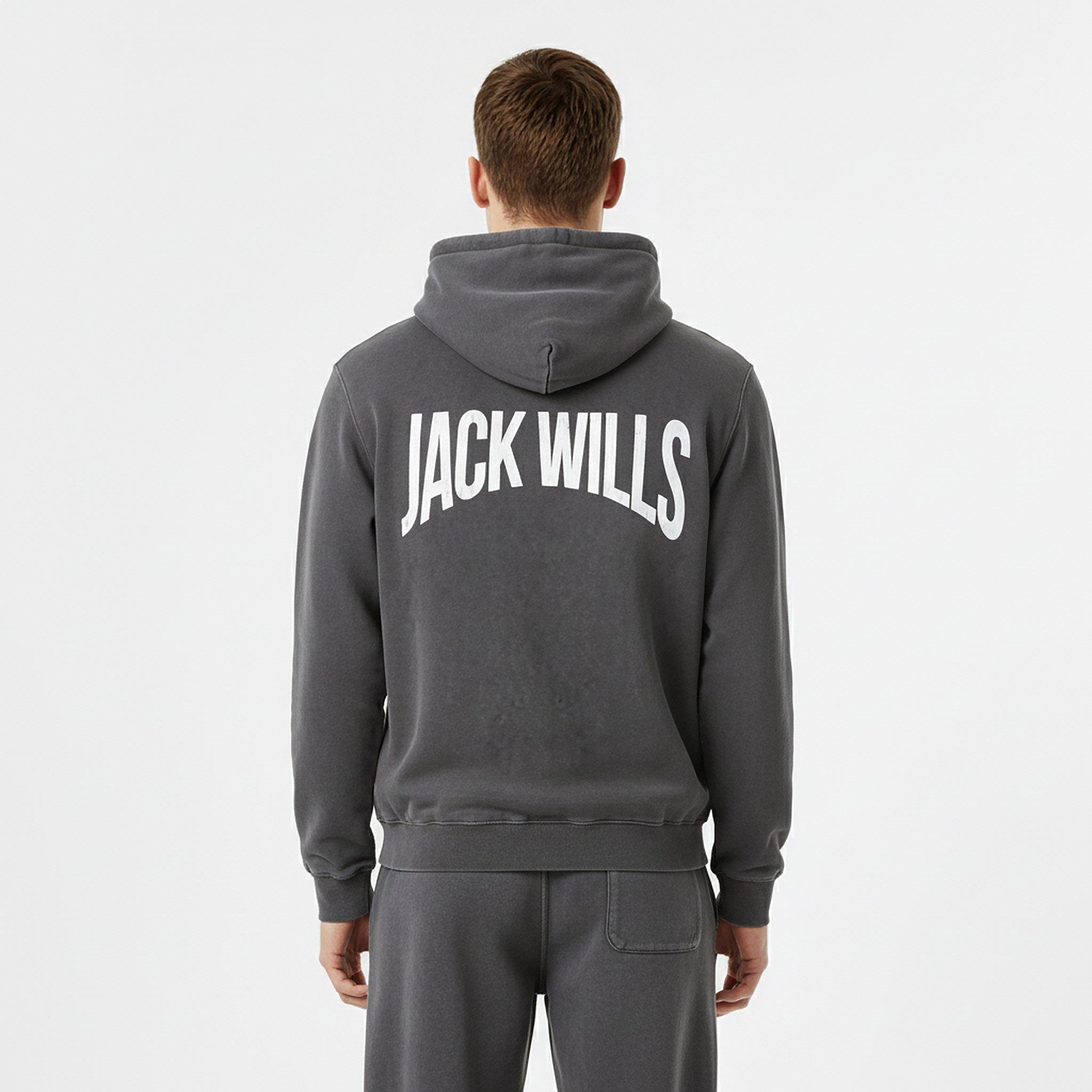 Forged Iron - Jack Wills - Men's Graphic Cotton Long Sleeve Oversized Fit Zip Hoodie - 4