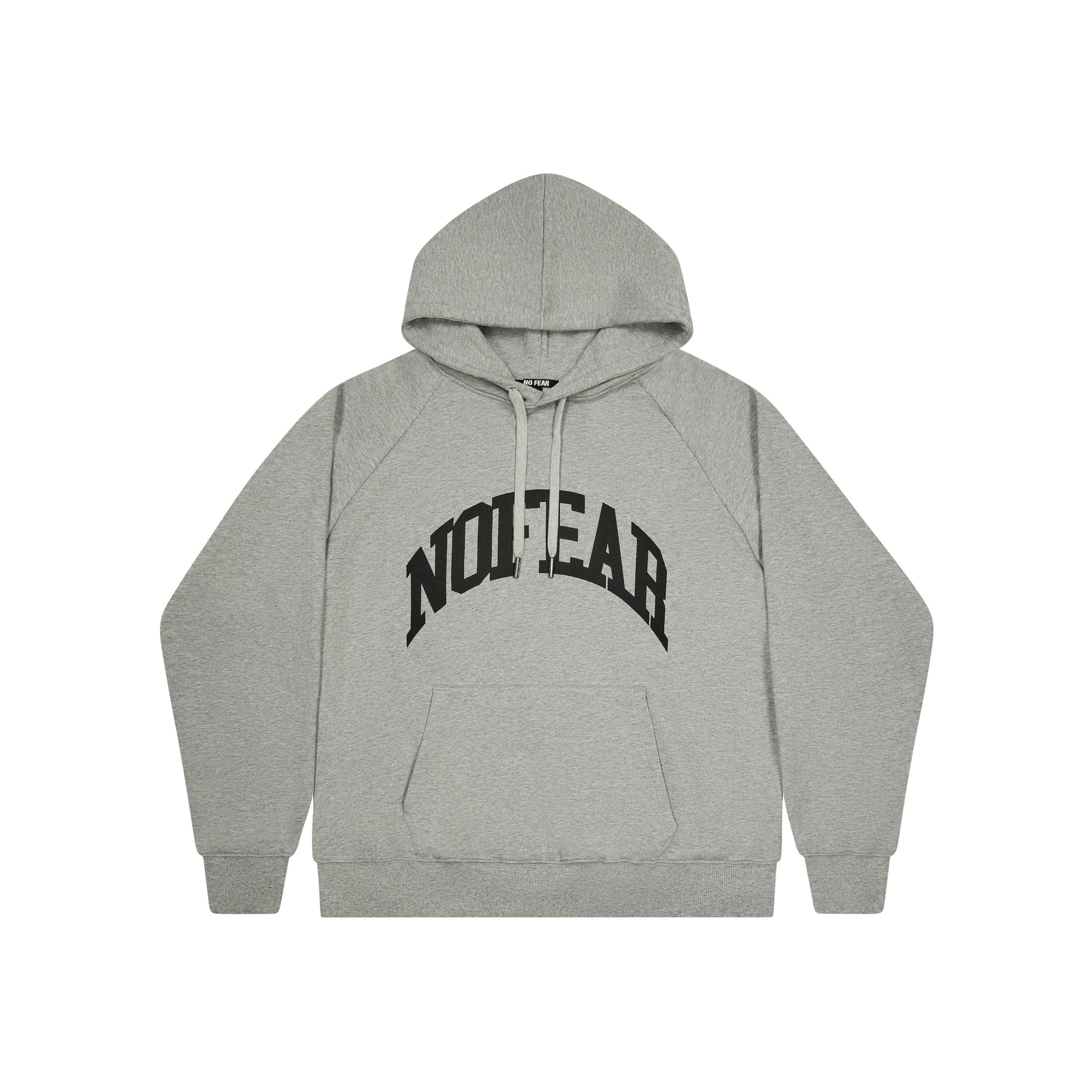 No Fear Men's Varsity Hoodie - Grey Marl - S