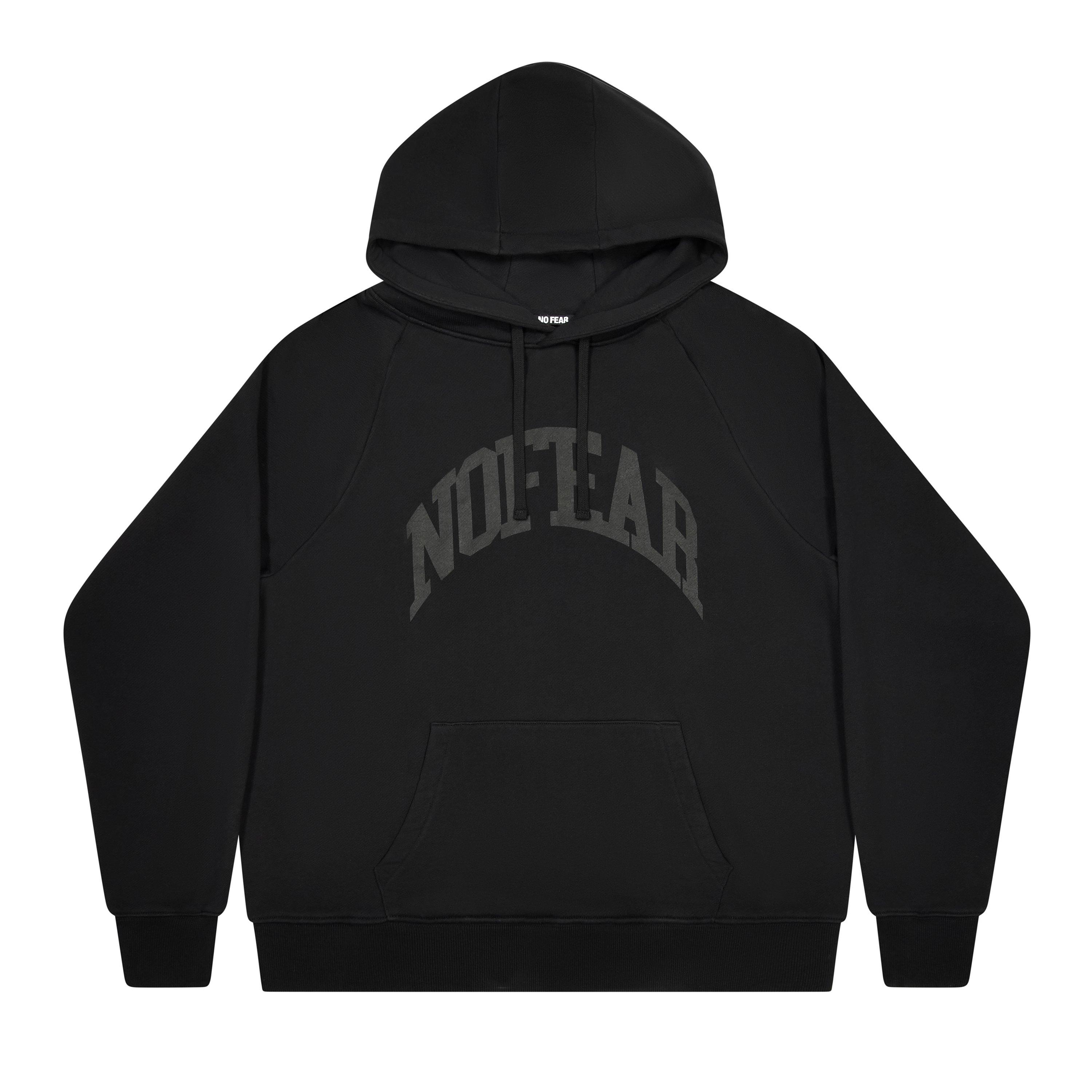 No Fear Men's Black Varsity Hoodie - L
