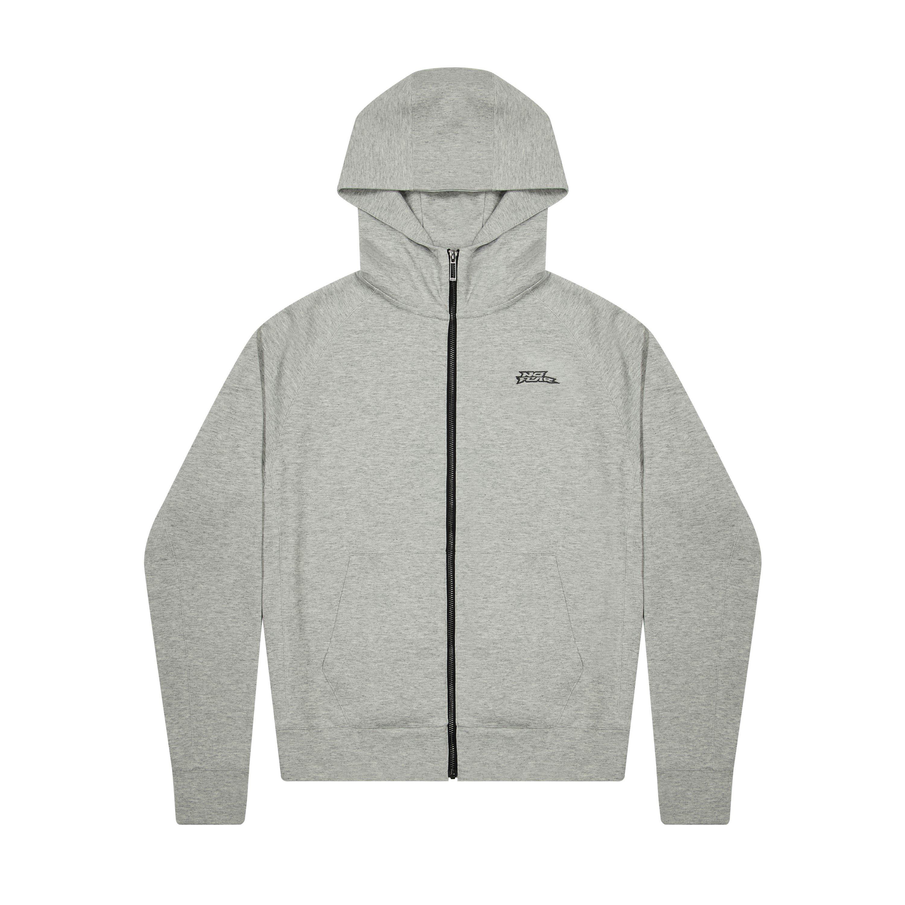 No Fear Men's Tech Zip Up Hoodie - Grey - M